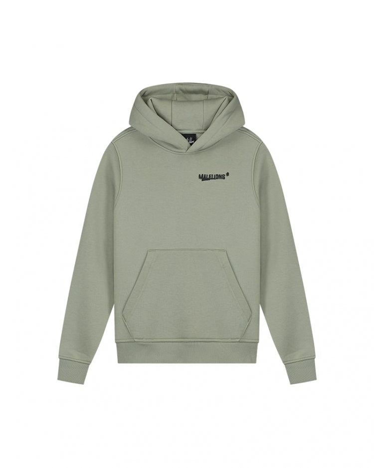 Malelions Junior Inked Hoodie- Army