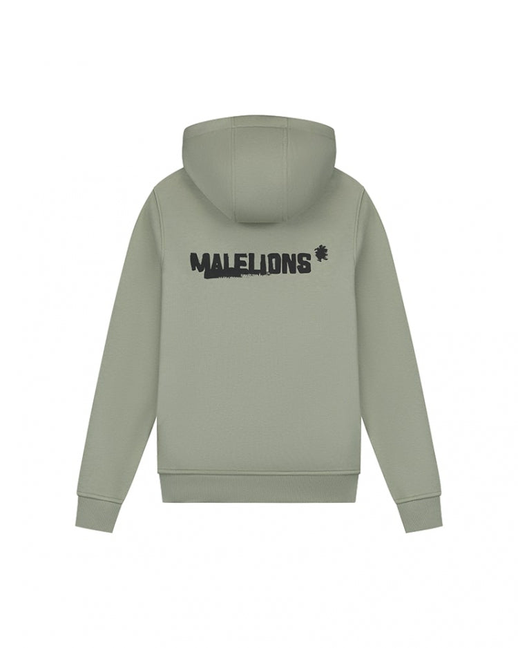 Malelions Junior Inked Hoodie- Army