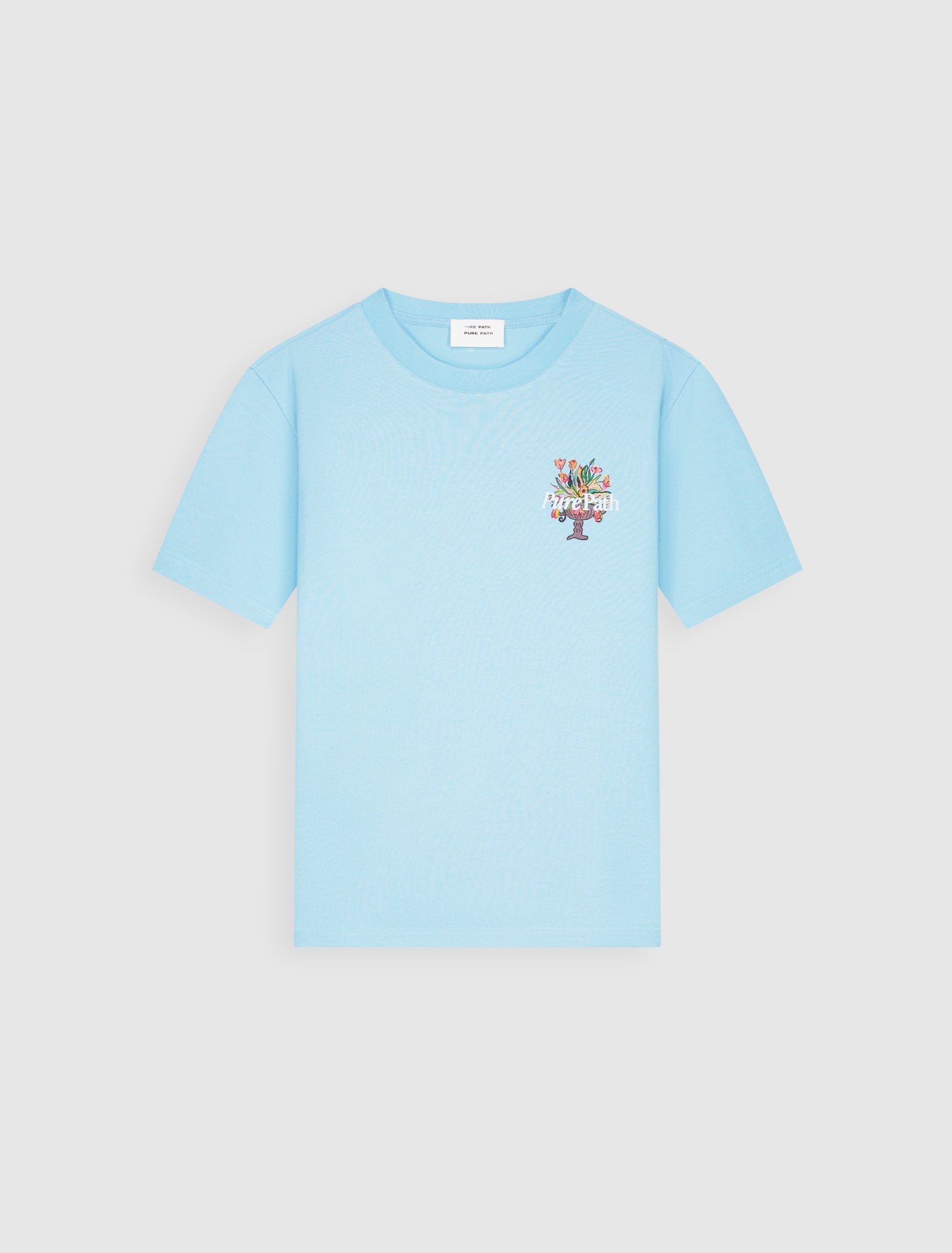 Pure Path Flower Vase T-shirt - Sky Blue