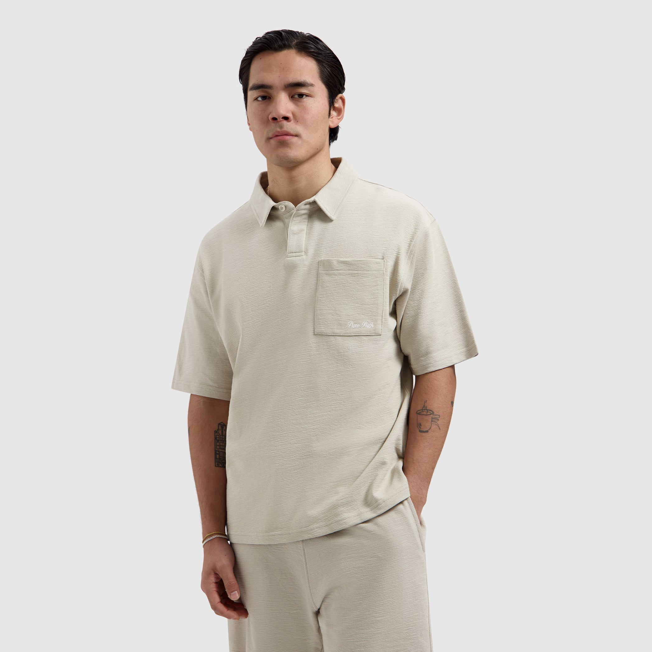 Pure Path Structured Polo - Sand