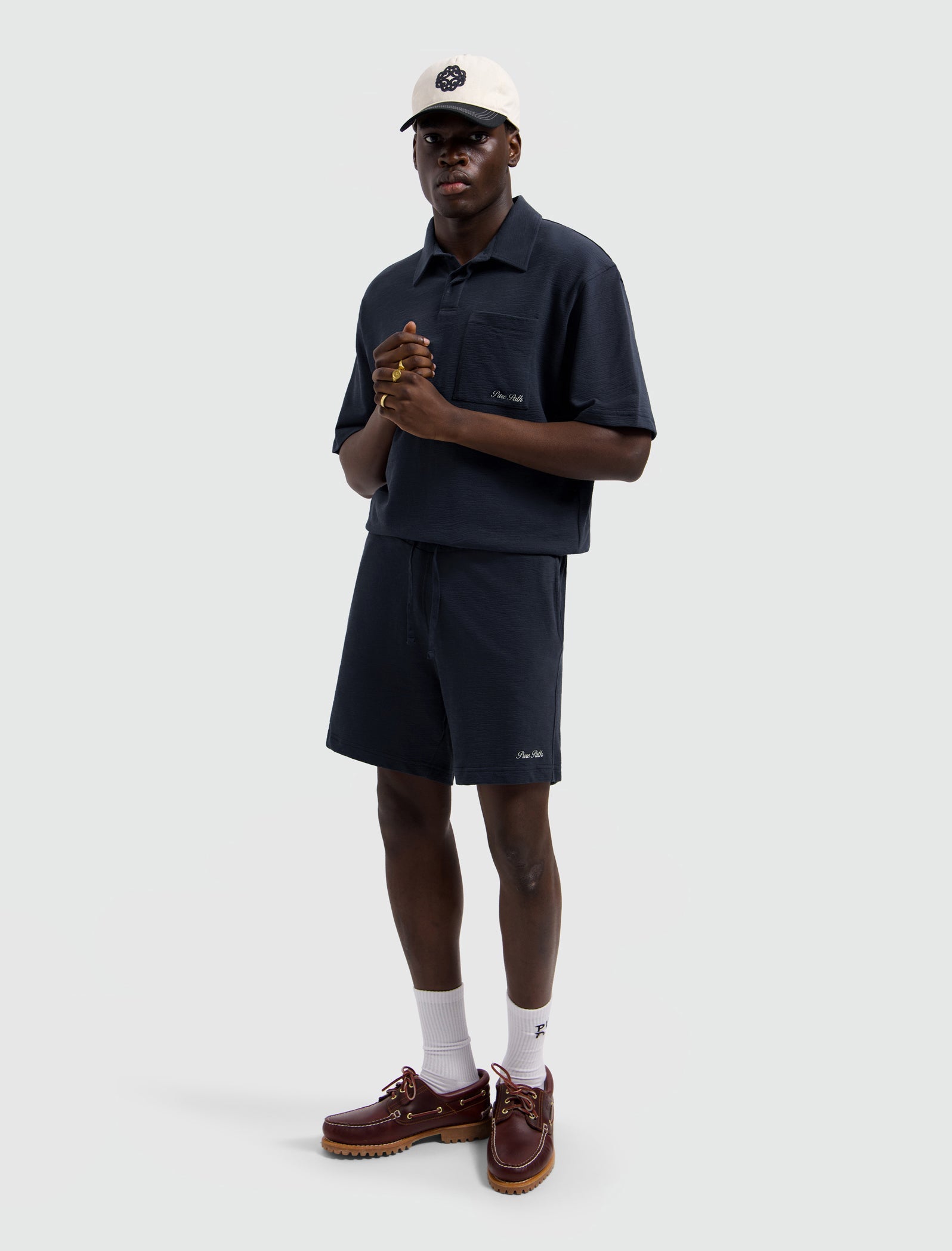 Pure Path Structured Polo - Dark Navy
