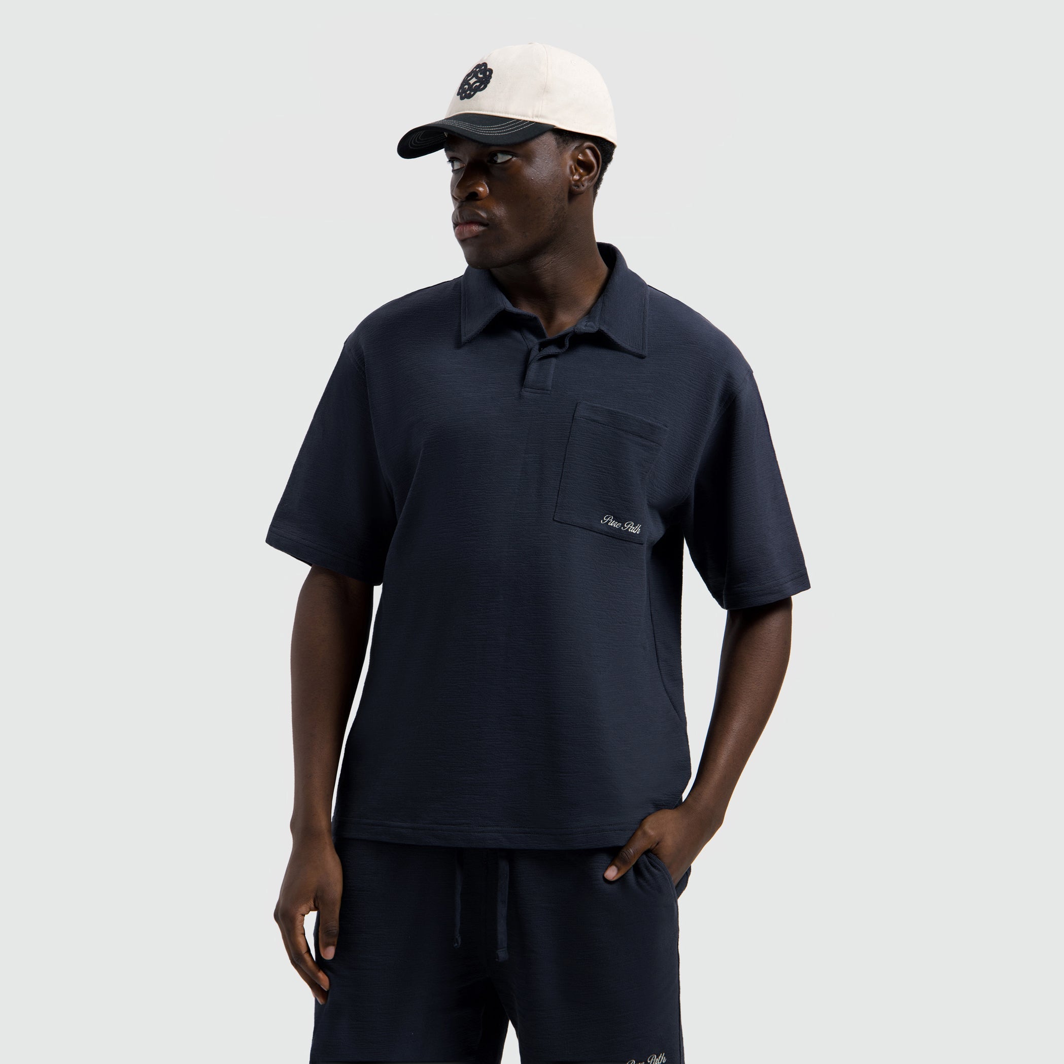 Pure Path Structured Polo - Dark Navy