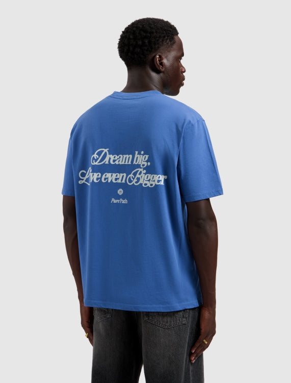Pure Path Dream Big T-shirt - Faded Cobalt