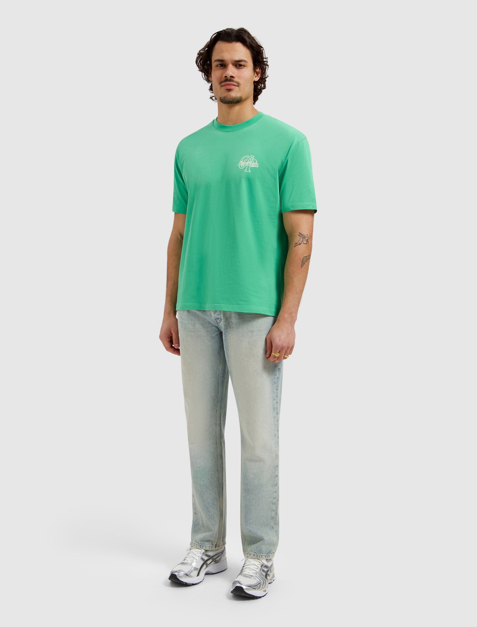 Pure Path Initials T-shirt - Emerald
