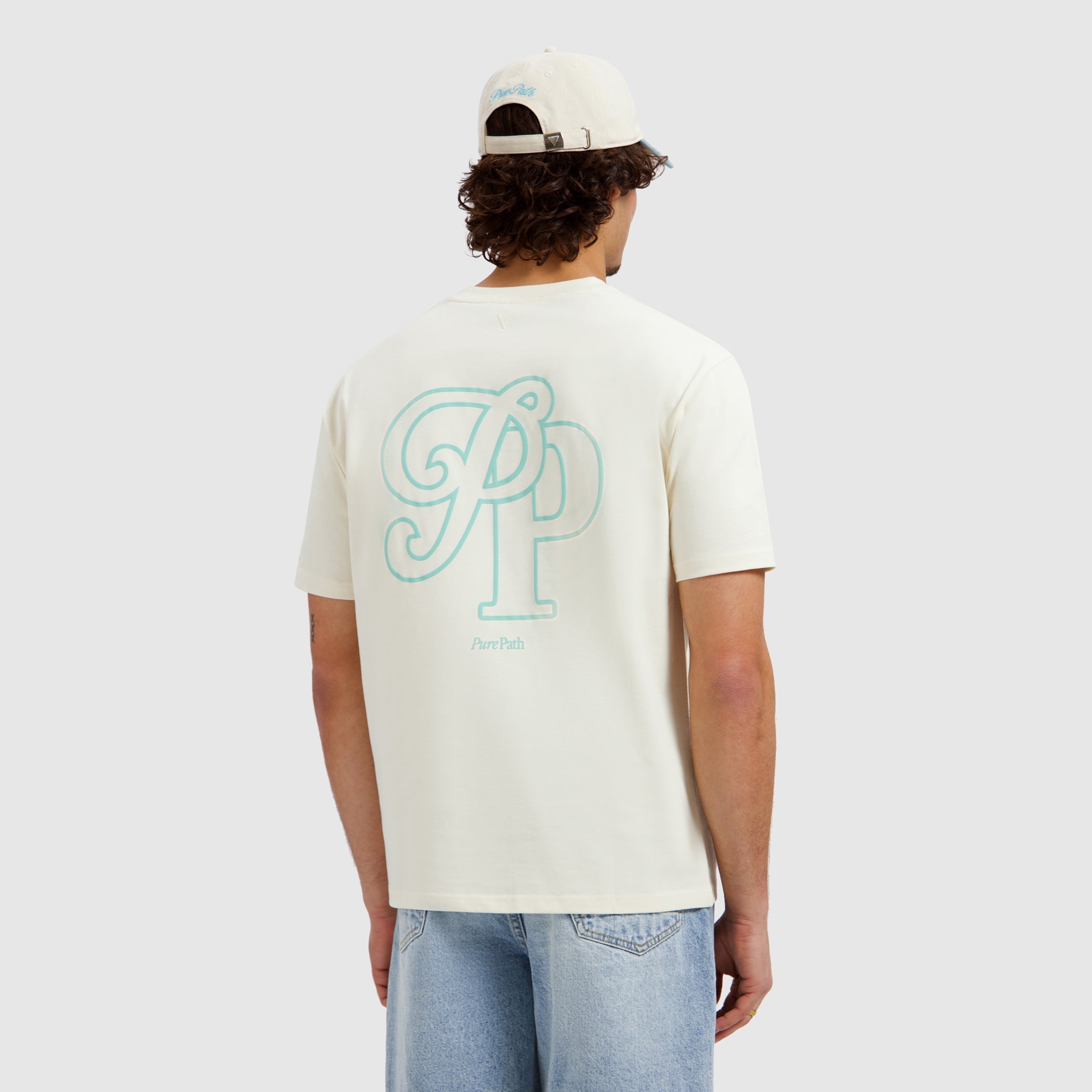 Pure Path Initials T-shirt - Ecru