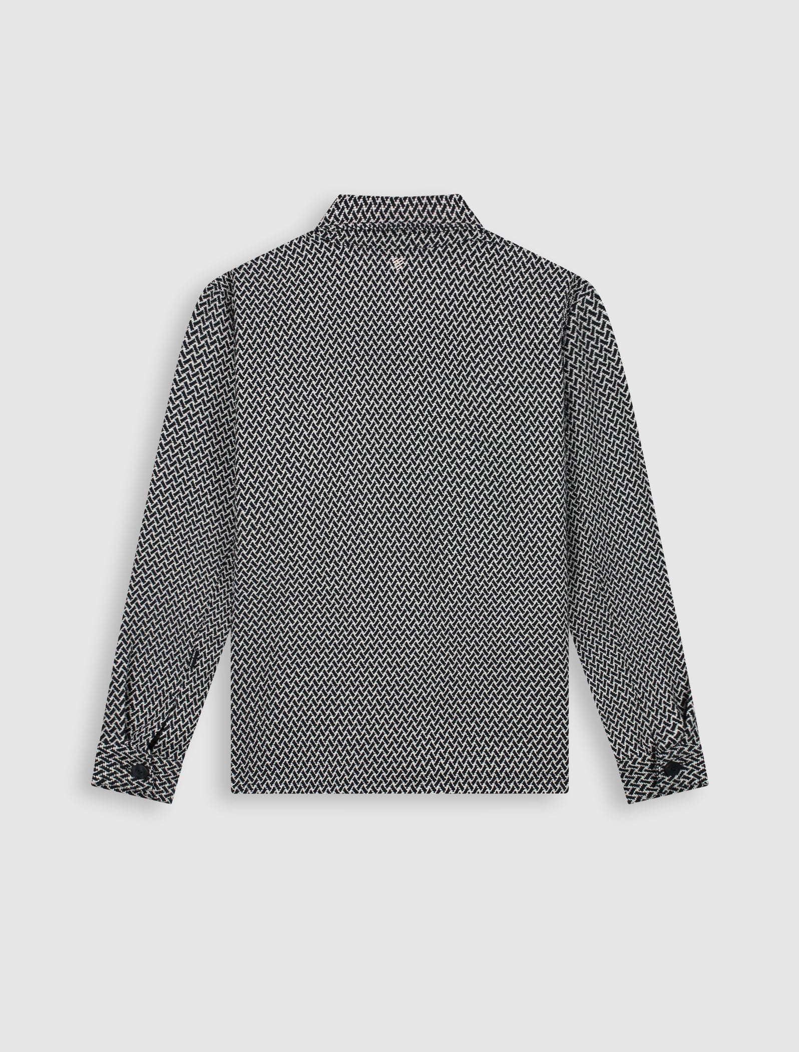 Pure Path Two-tone Jacquard Overshirt - Dark Navy