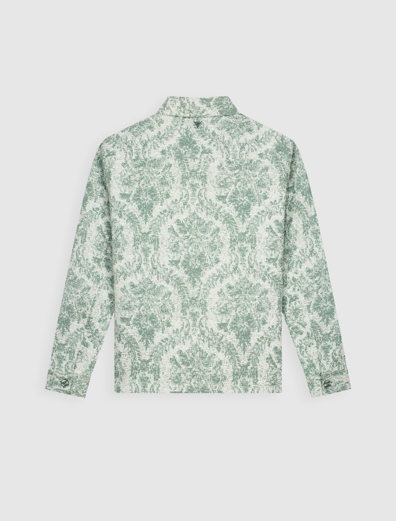 Pure Path Jacquard Flower Full Zip Overshirt - Mint