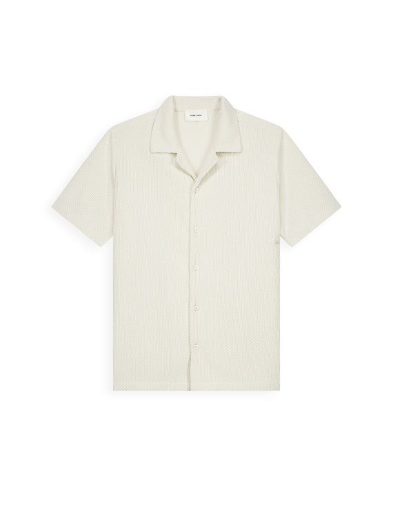 Pure Path Honeycomb Shortsleeve Shirt - Ecru