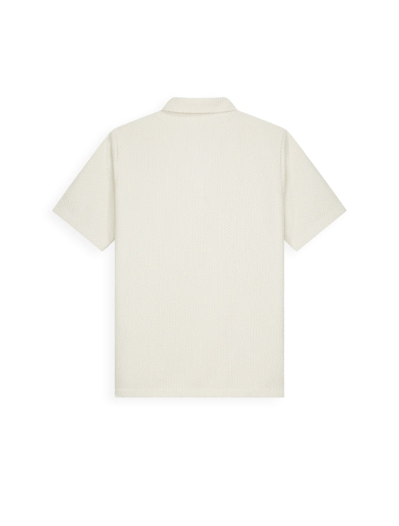 Pure Path Honeycomb Shortsleeve Shirt - Ecru