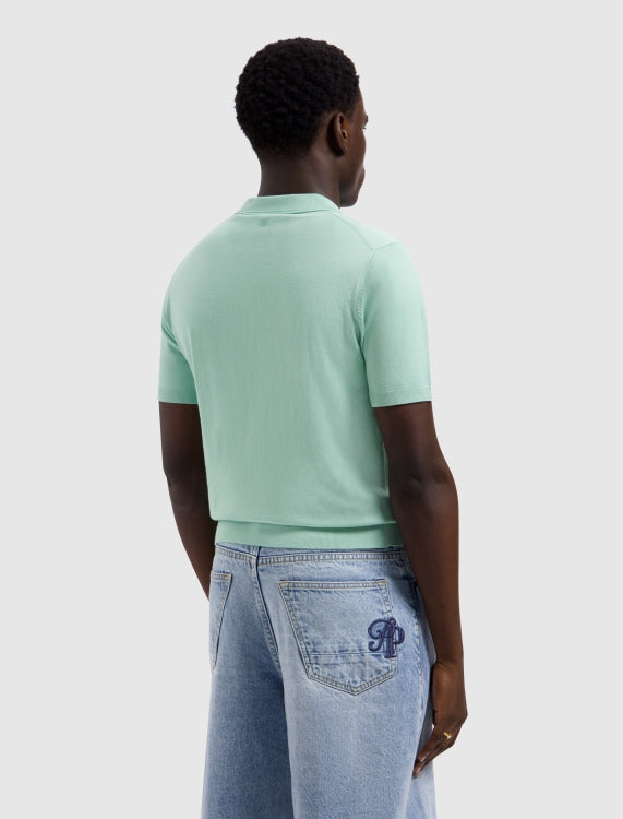 Pure Path Half-Zip Flat Knit Polo - Mint