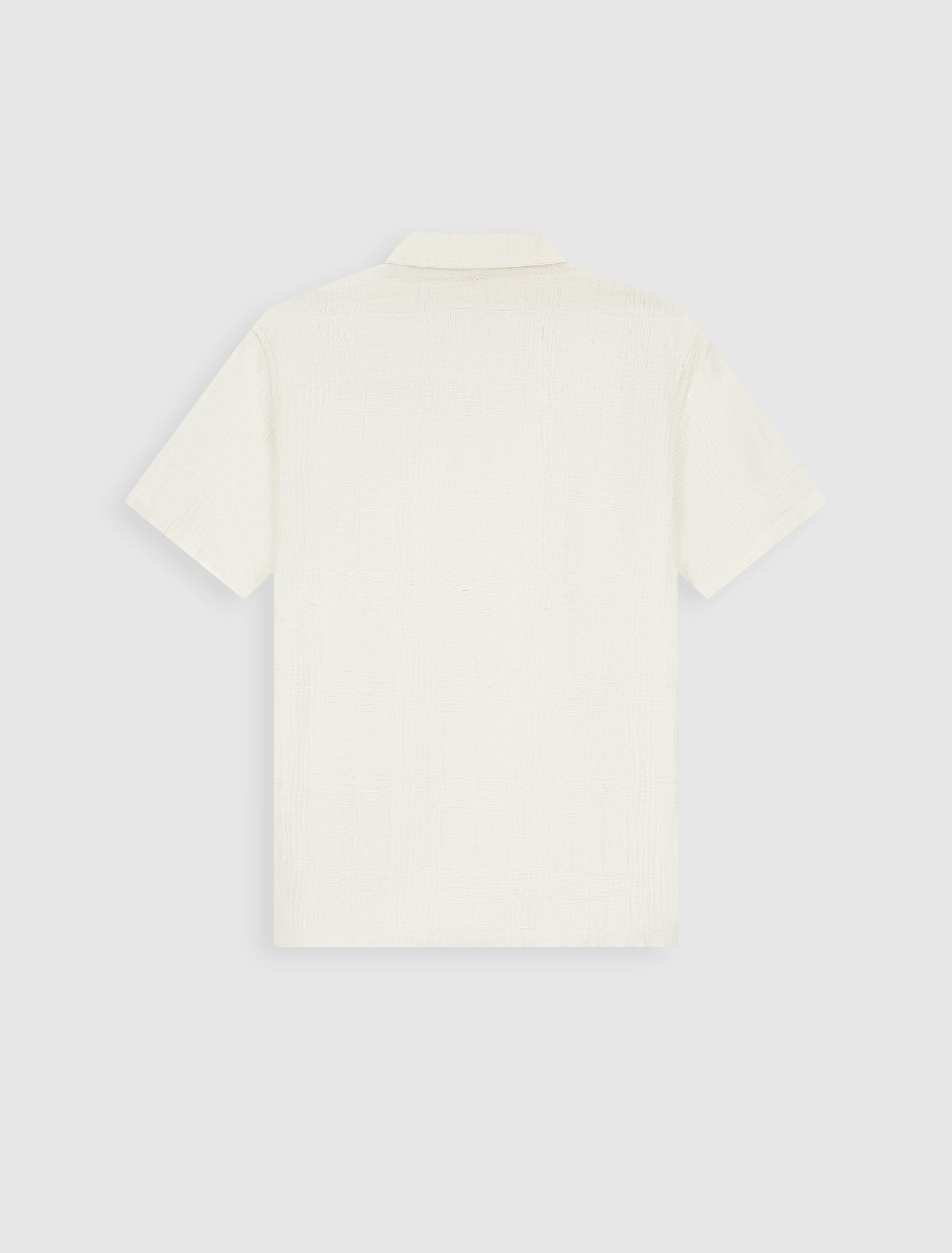 Pure Path Structured Check Shirt - Ecru