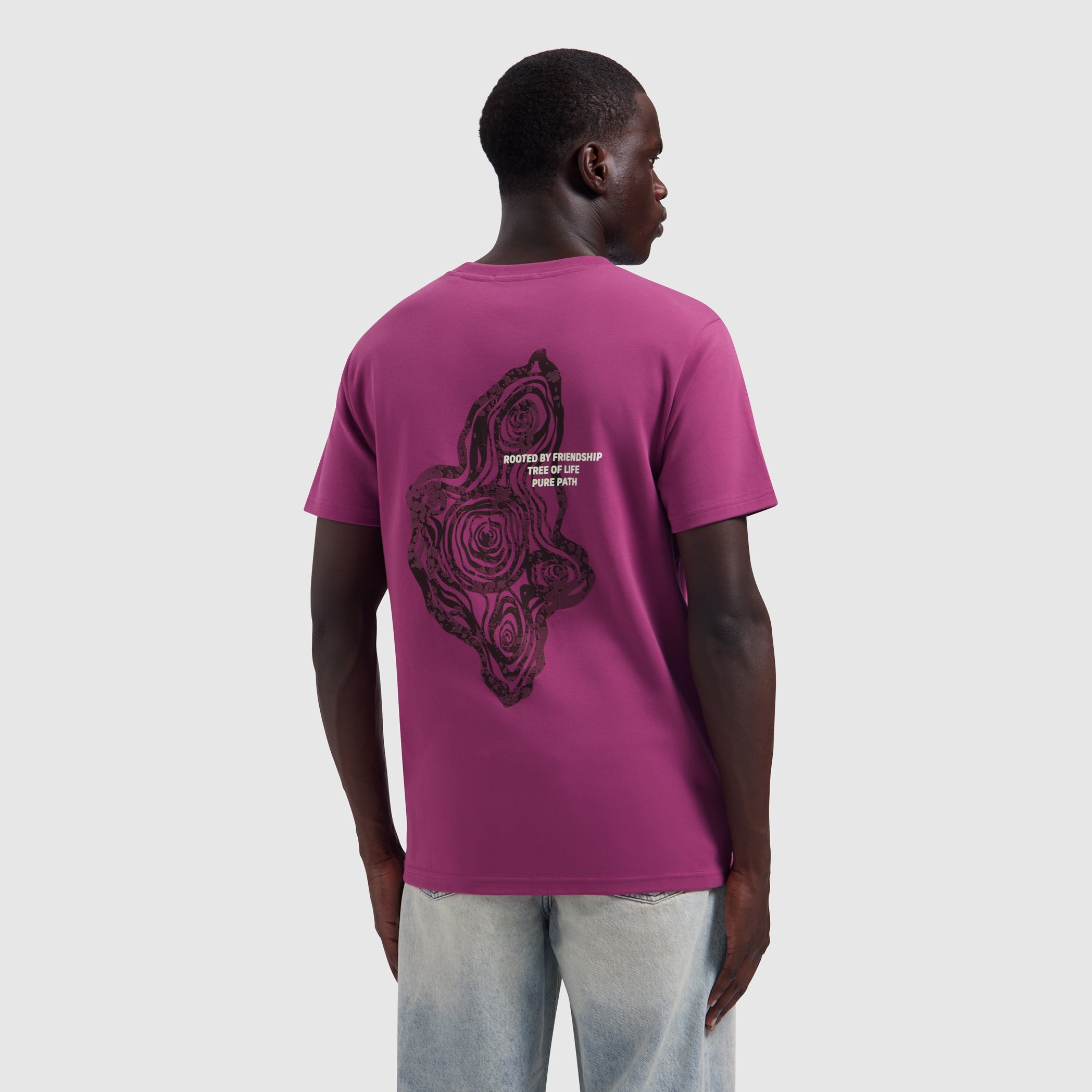 Pure Path Tree Trunk T-shirt- Velvet