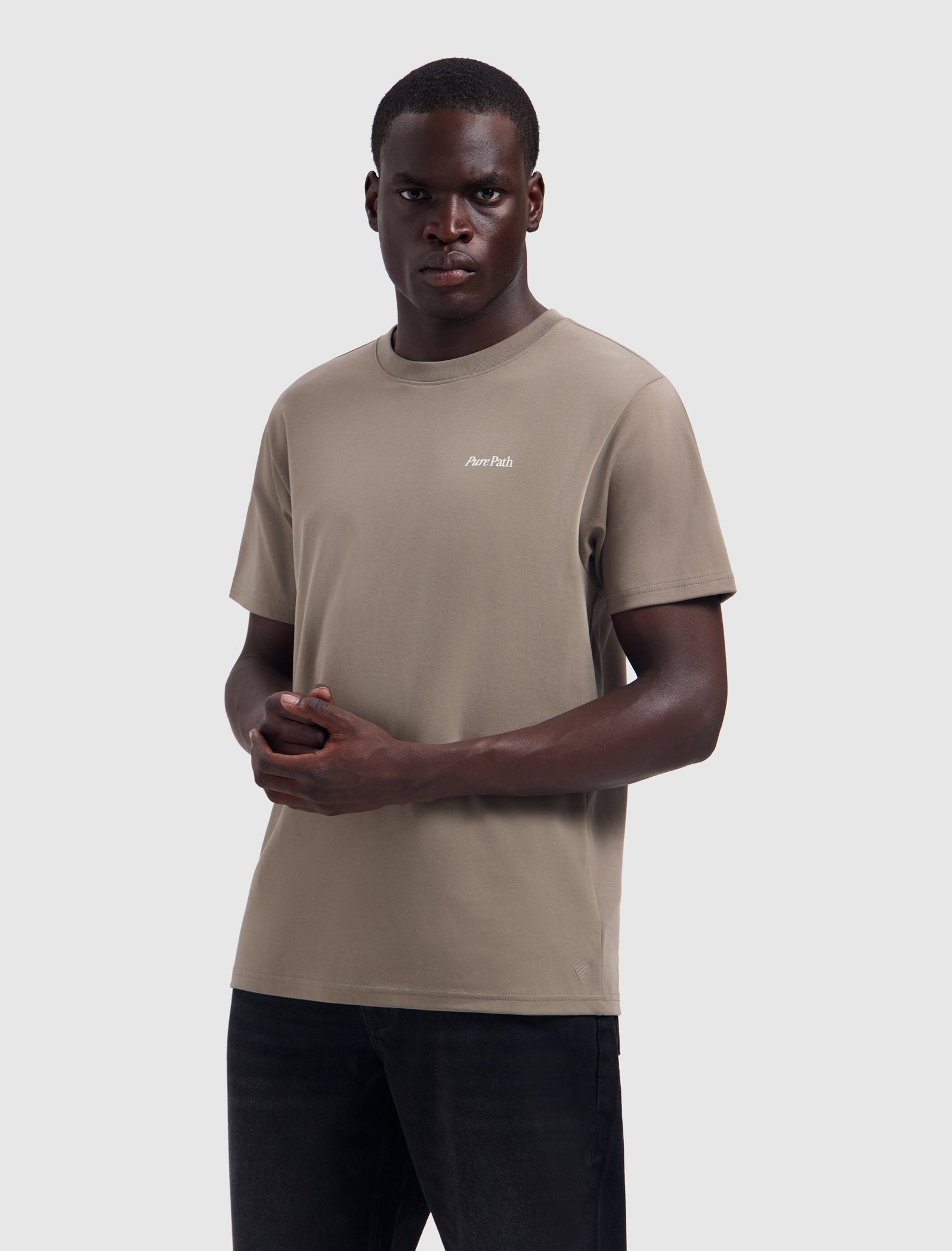 Pure Path Tree Trunk T-shirt- Taupe