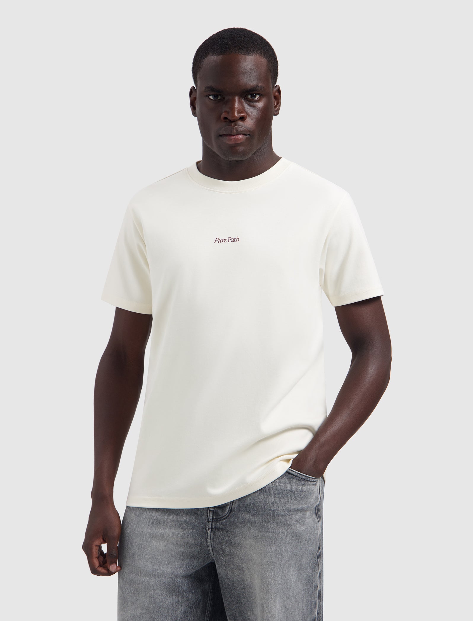 Pure Path Landscape View T-shirt- Ecru