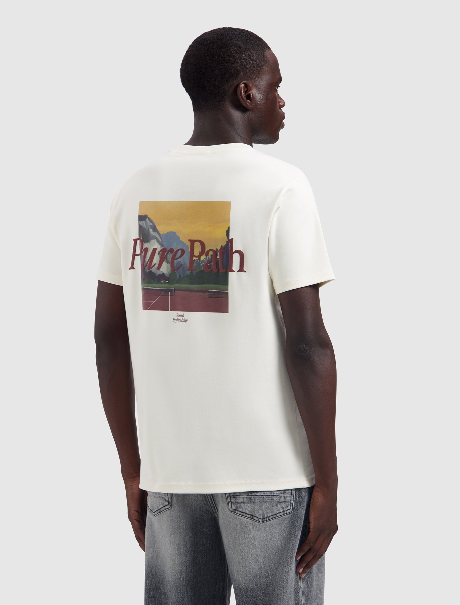 Pure Path Landscape View T-shirt- Ecru