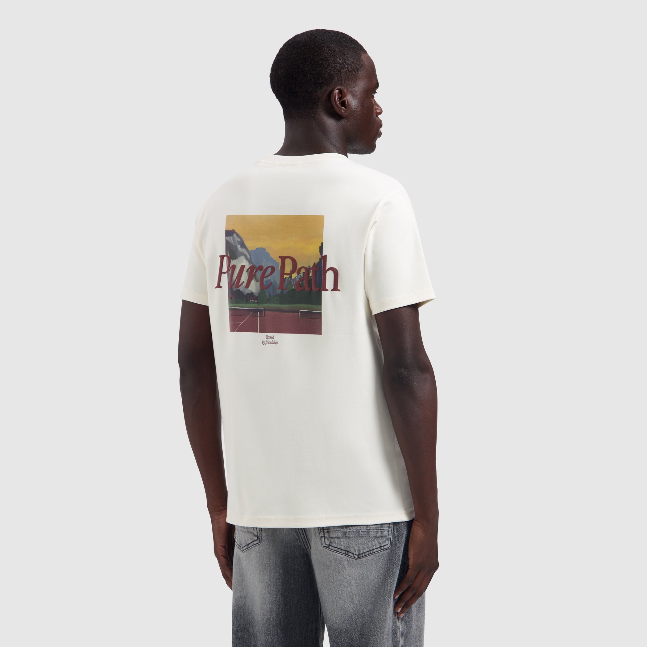 Pure Path Landscape View T-shirt- Ecru