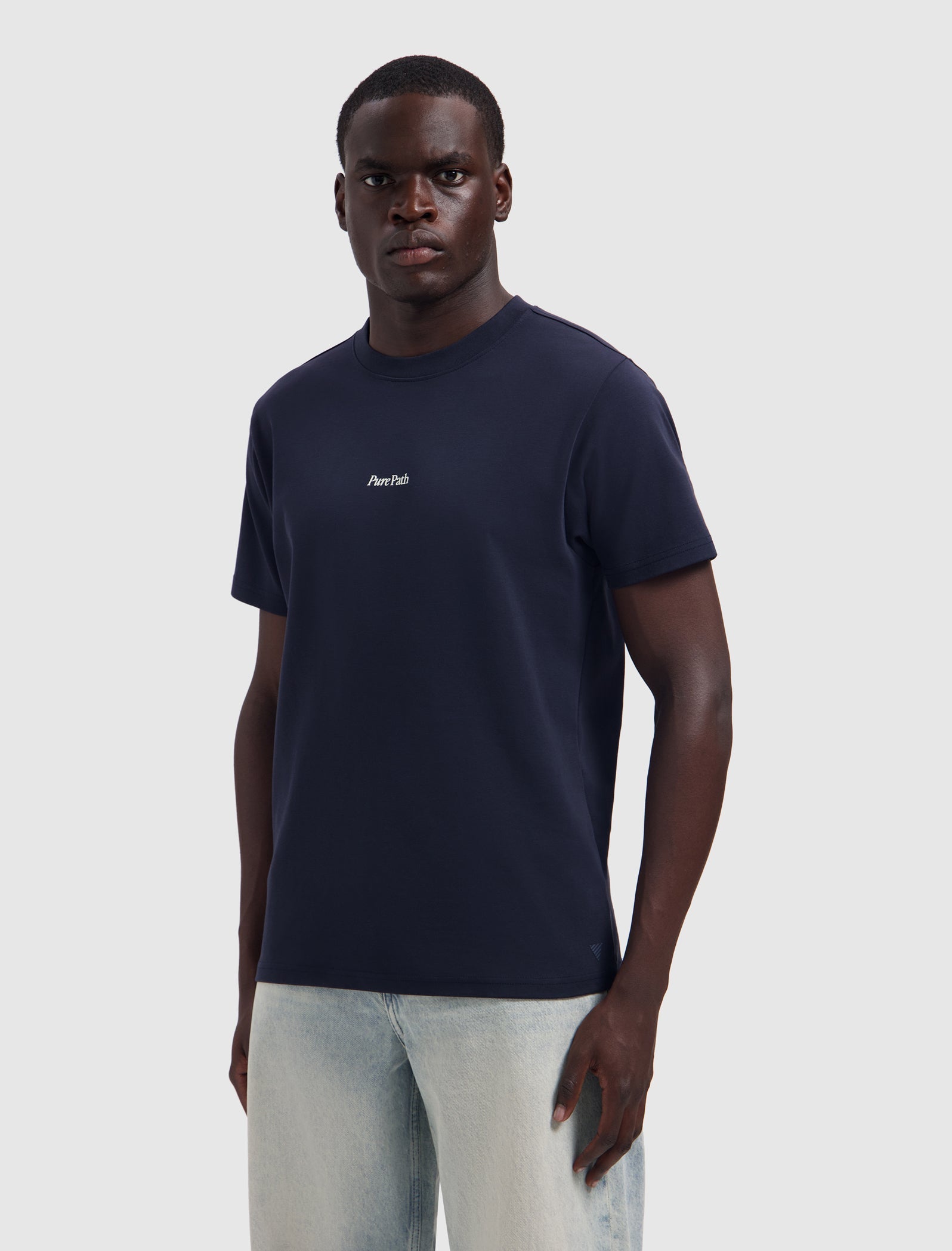 Pure Path Landscape View T-shirt- Dark Navy