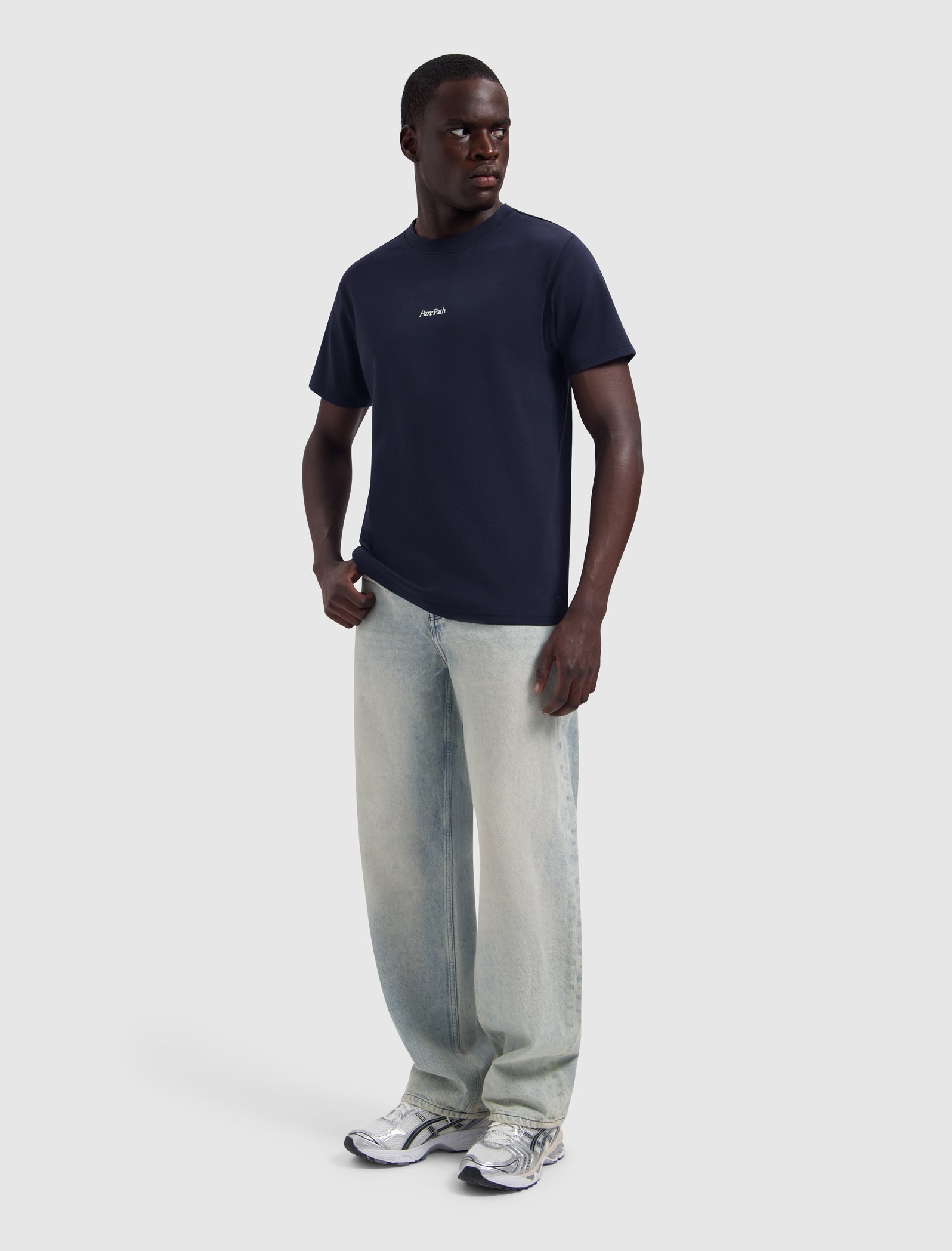 Pure Path Landscape View T-shirt- Dark Navy