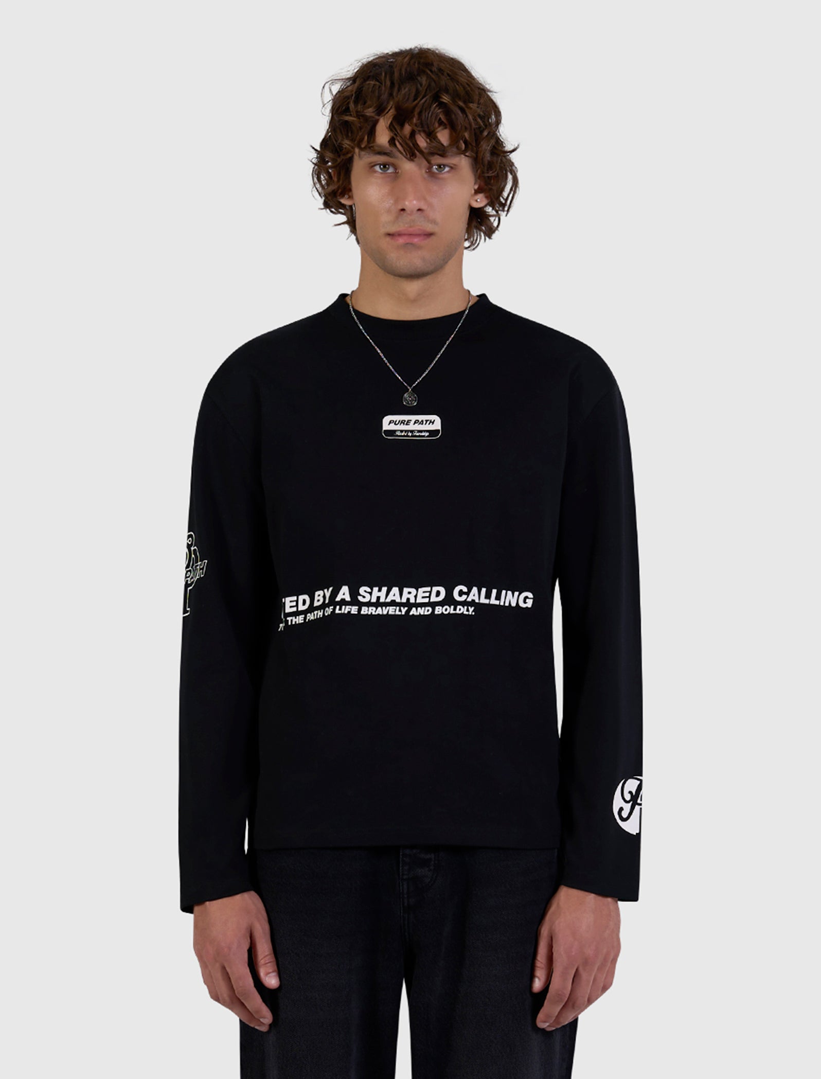 Pure Path United Longsleeve T-shirt- Black