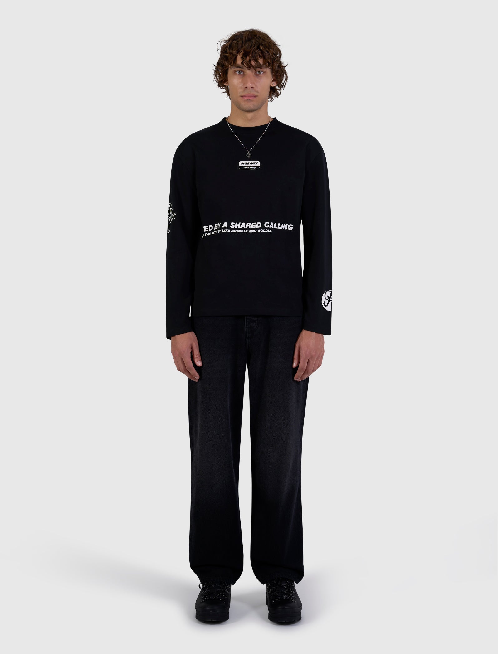 Pure Path United Longsleeve T-shirt- Black