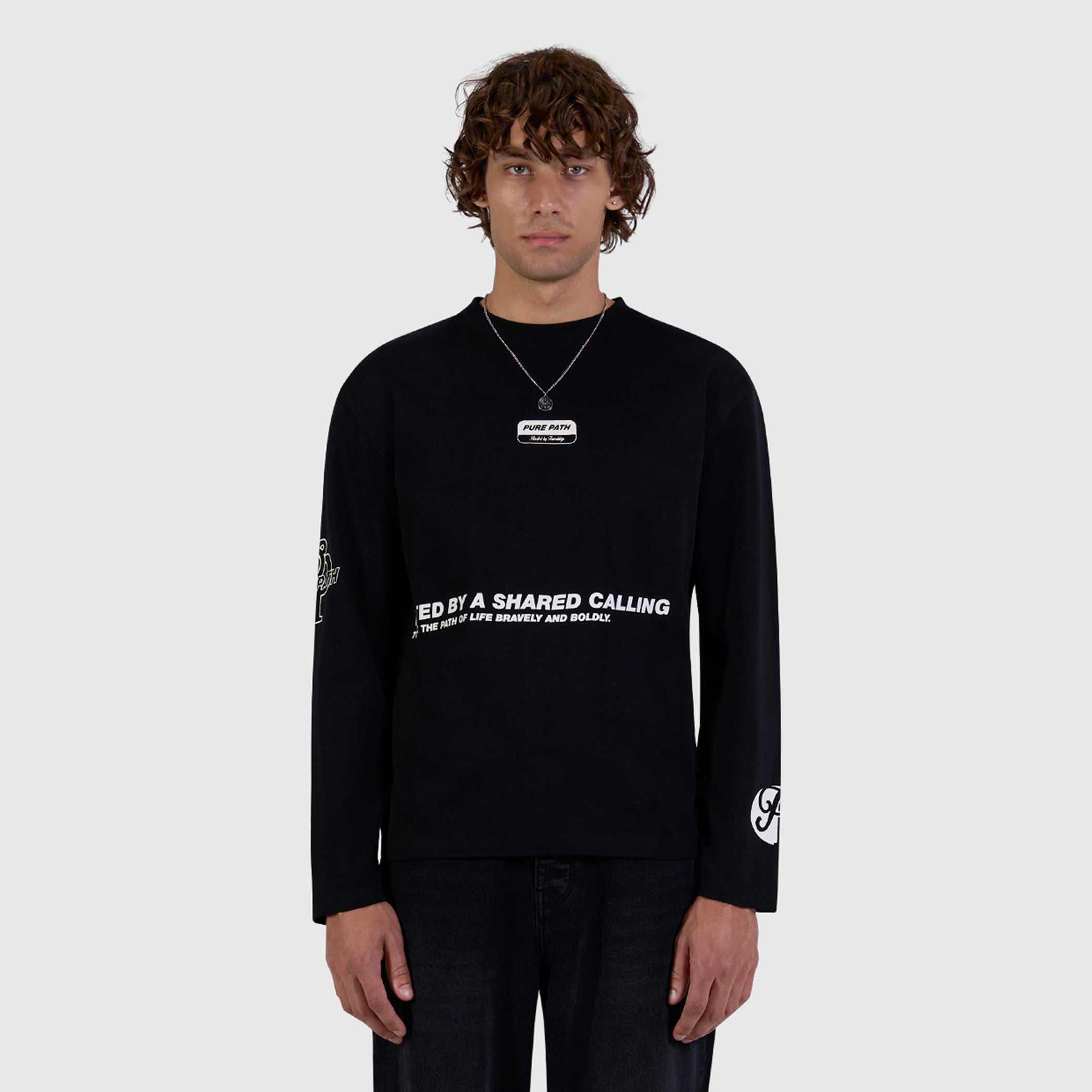 Pure Path United Longsleeve T-shirt- Black
