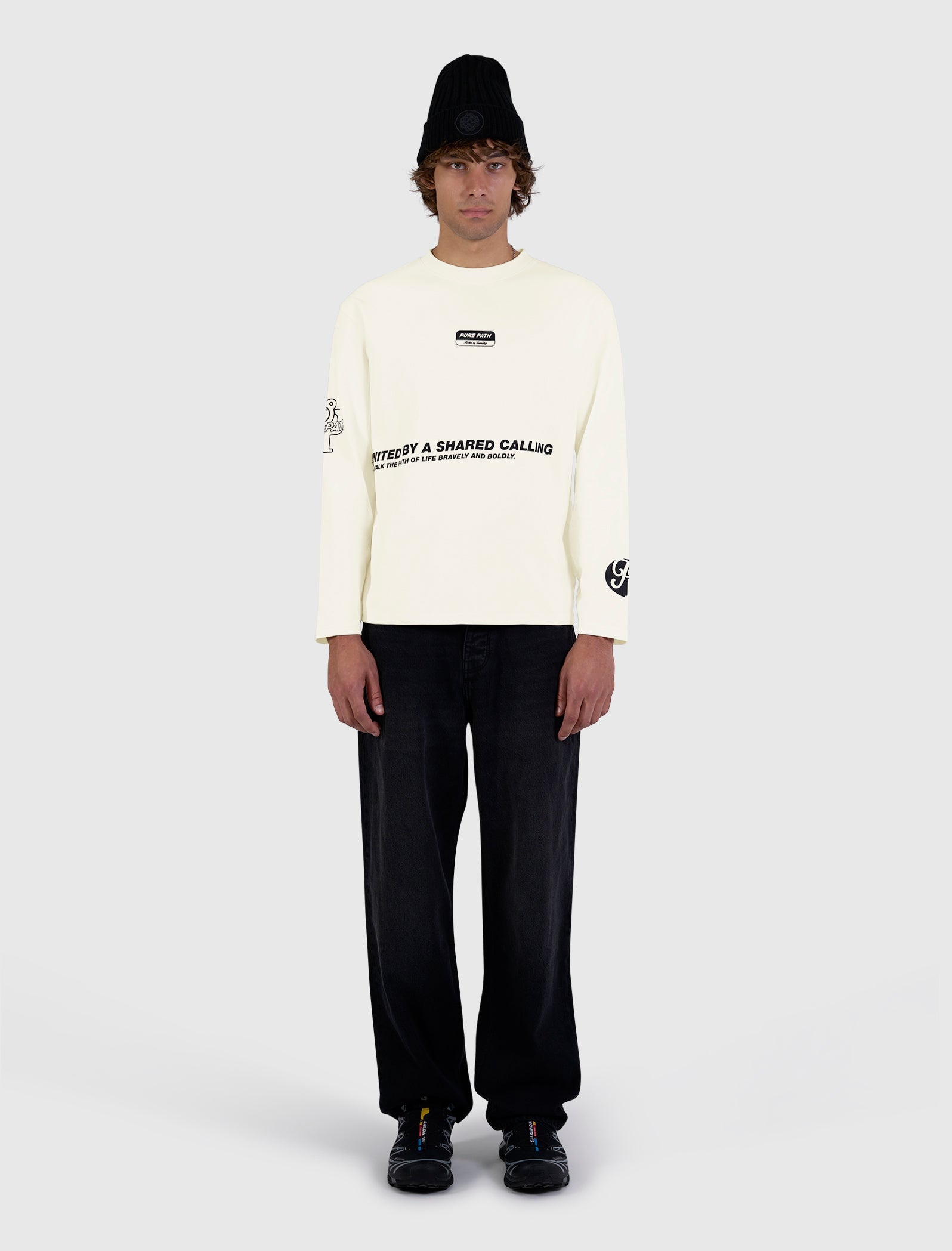 Pure Path United Longsleeve T-shirt- Ecru