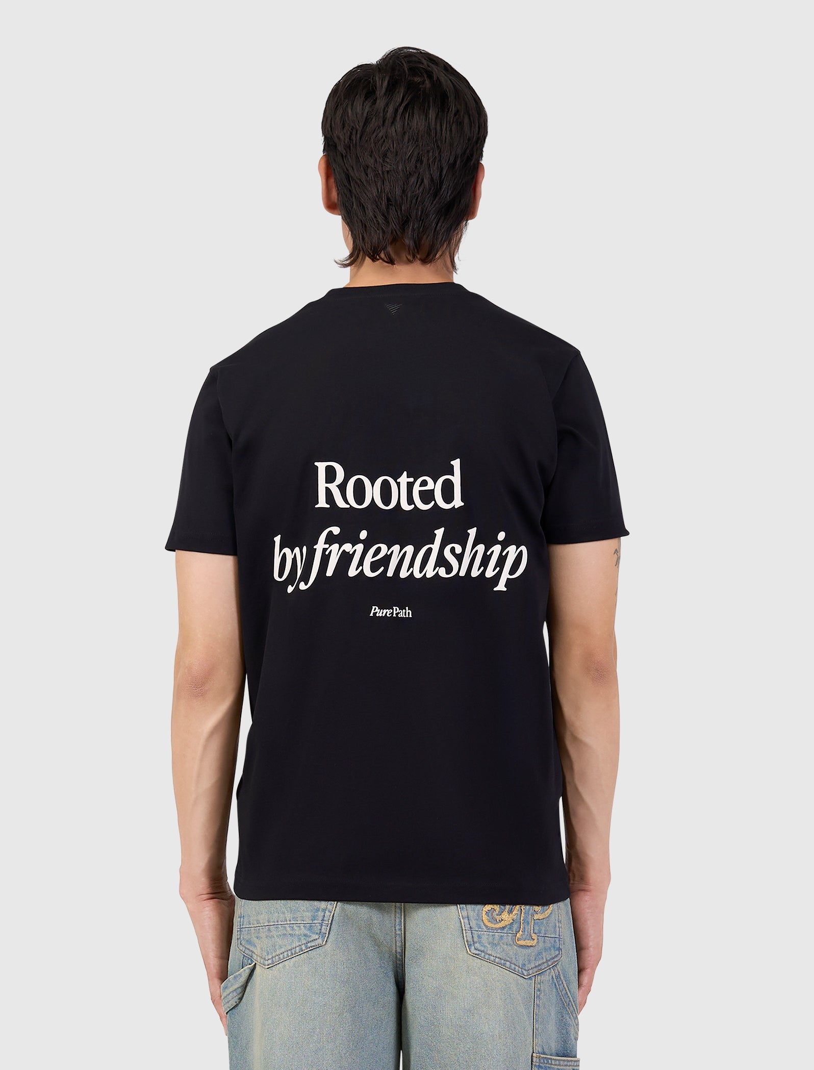 Pure Path Rooted By Friendship T-shirt- Black