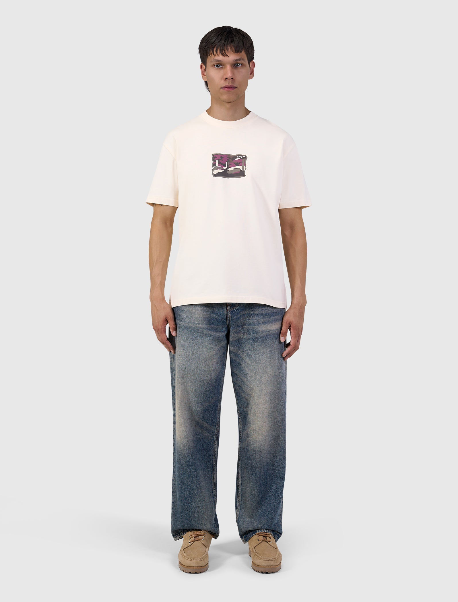 Pure Path Woods Edge T-shirt- Ecru