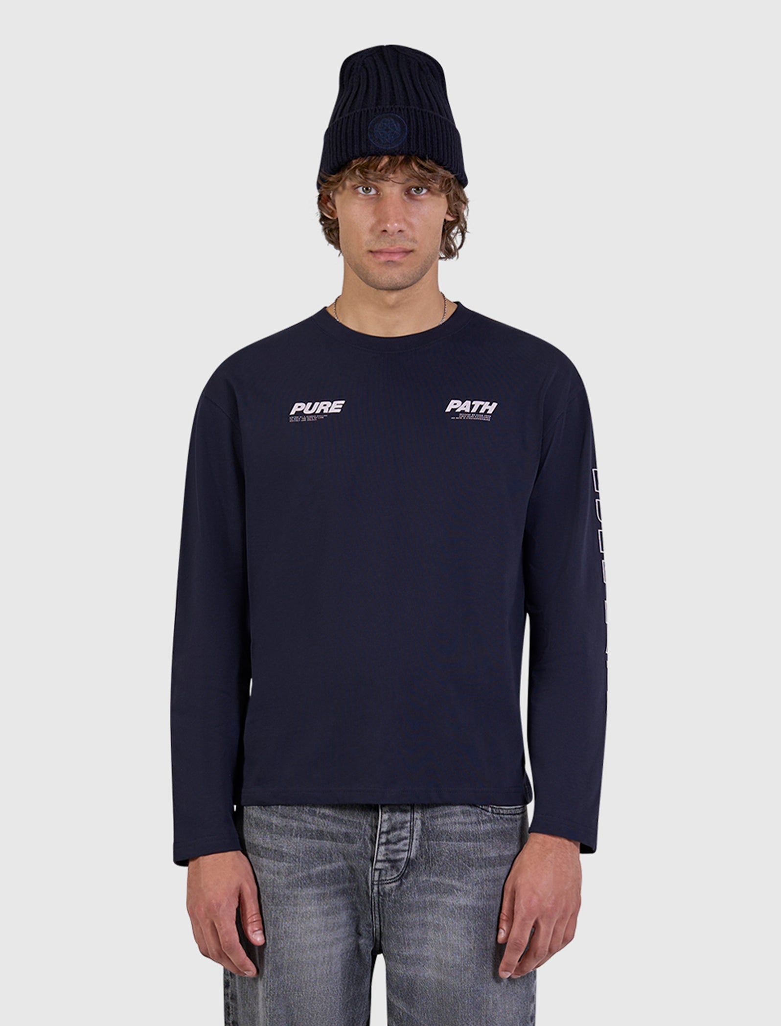 Pure Path Pure Longsleeve T-shirt- Dark Navy