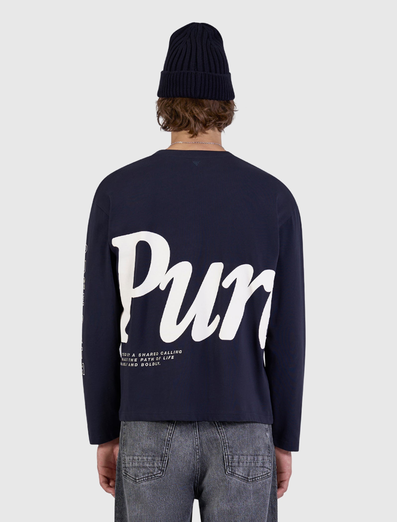 Pure Path Pure Longsleeve T-shirt- Dark Navy
