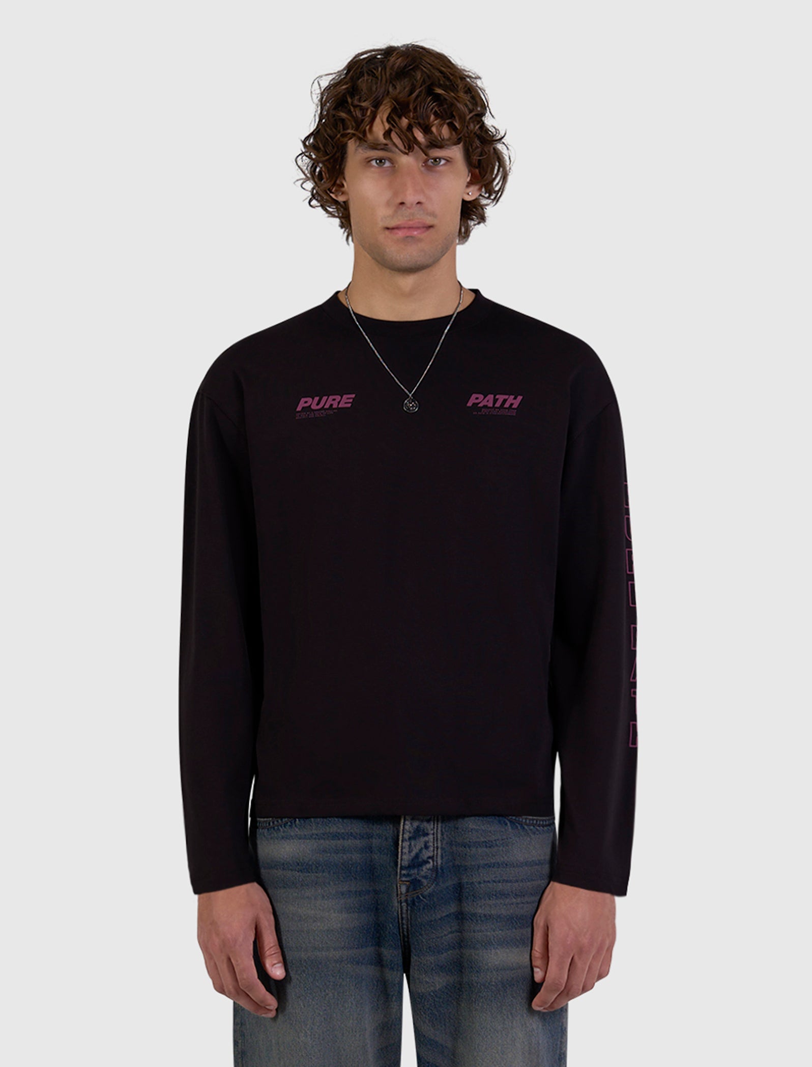 Pure Path Pure Longsleeve T-shirt- Dark Brown