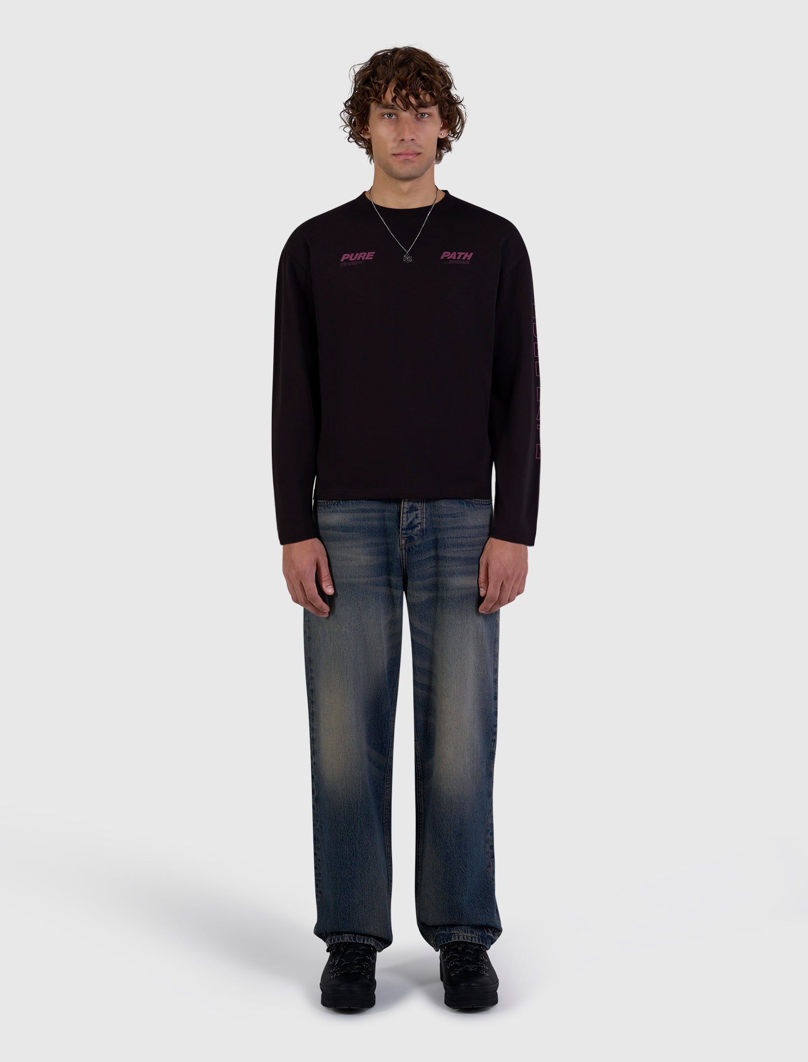 Pure Path Pure Longsleeve T-shirt- Dark Brown