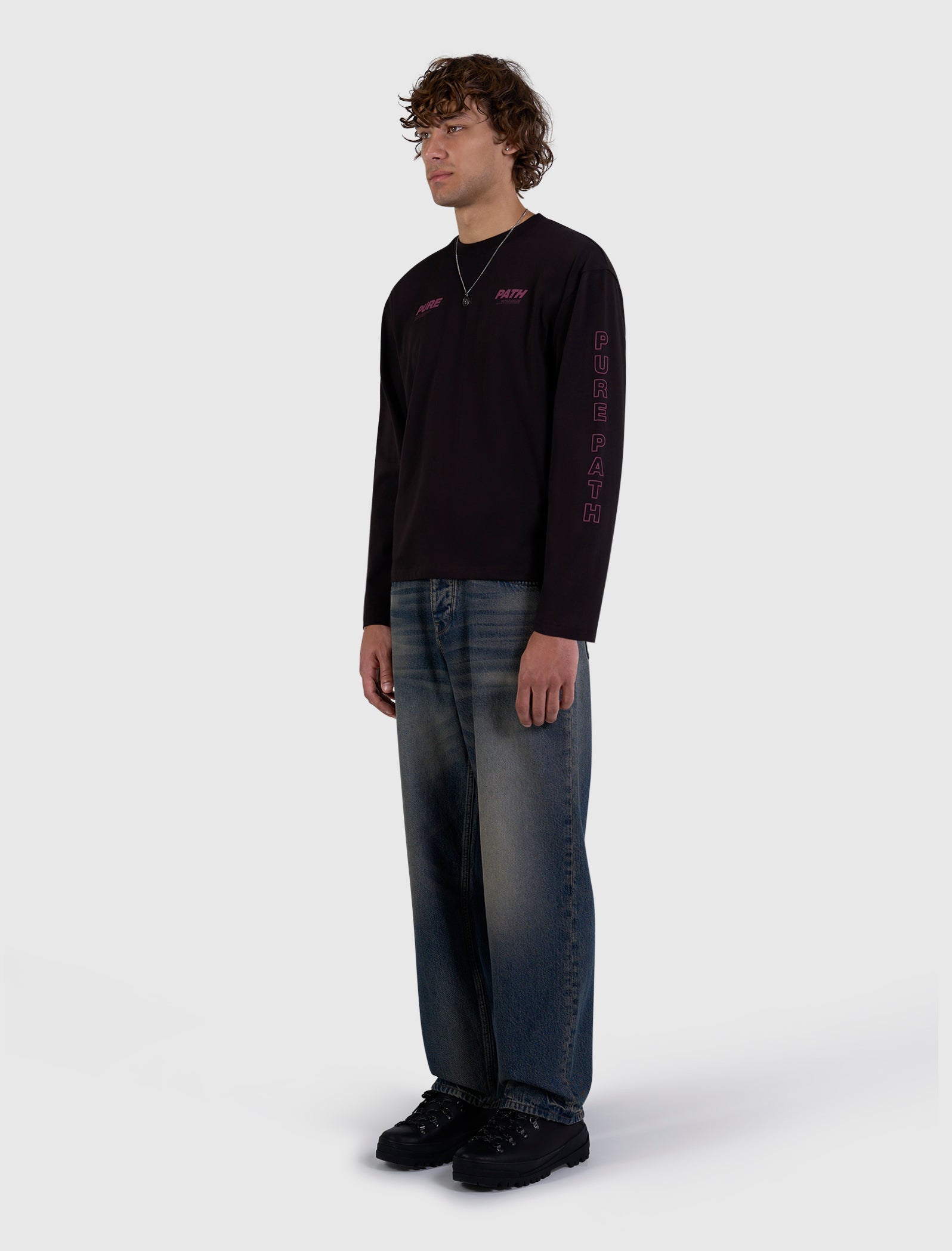 Pure Path Pure Longsleeve T-shirt- Dark Brown