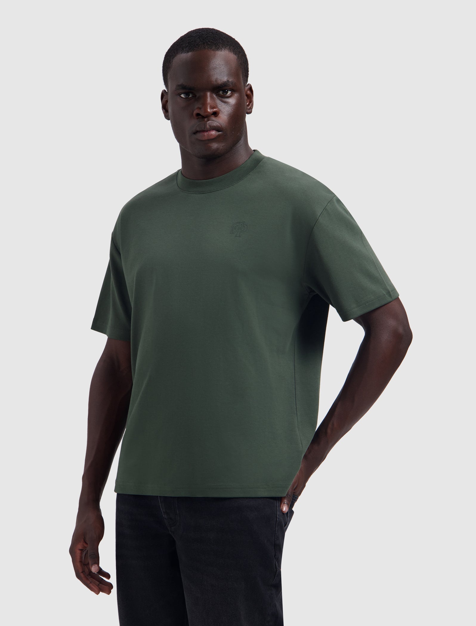 Pure Path Essential Initials T-shirt- Dark Army