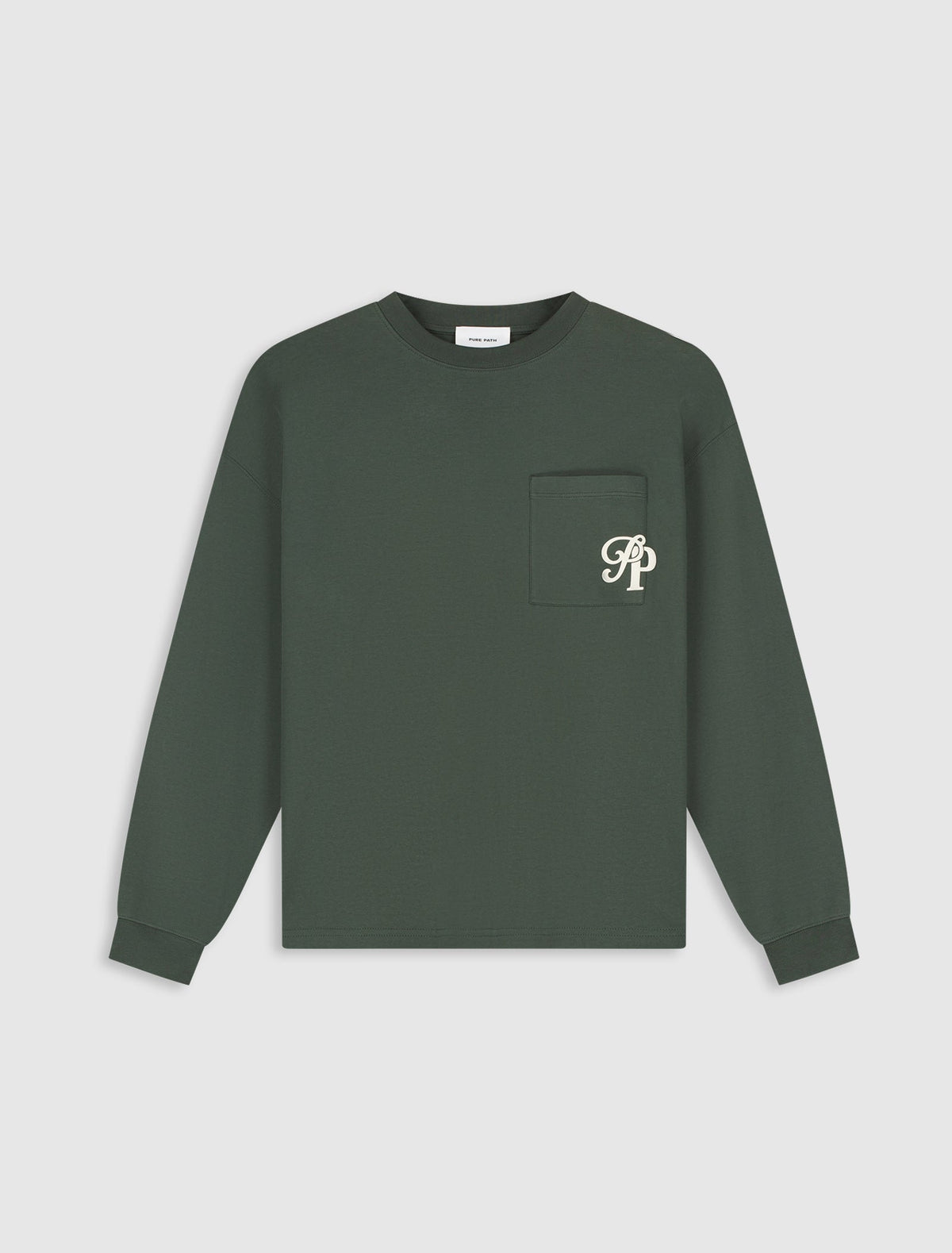 Pure Path Inititials Pocket Longsleeve T-shirt- Dark Army