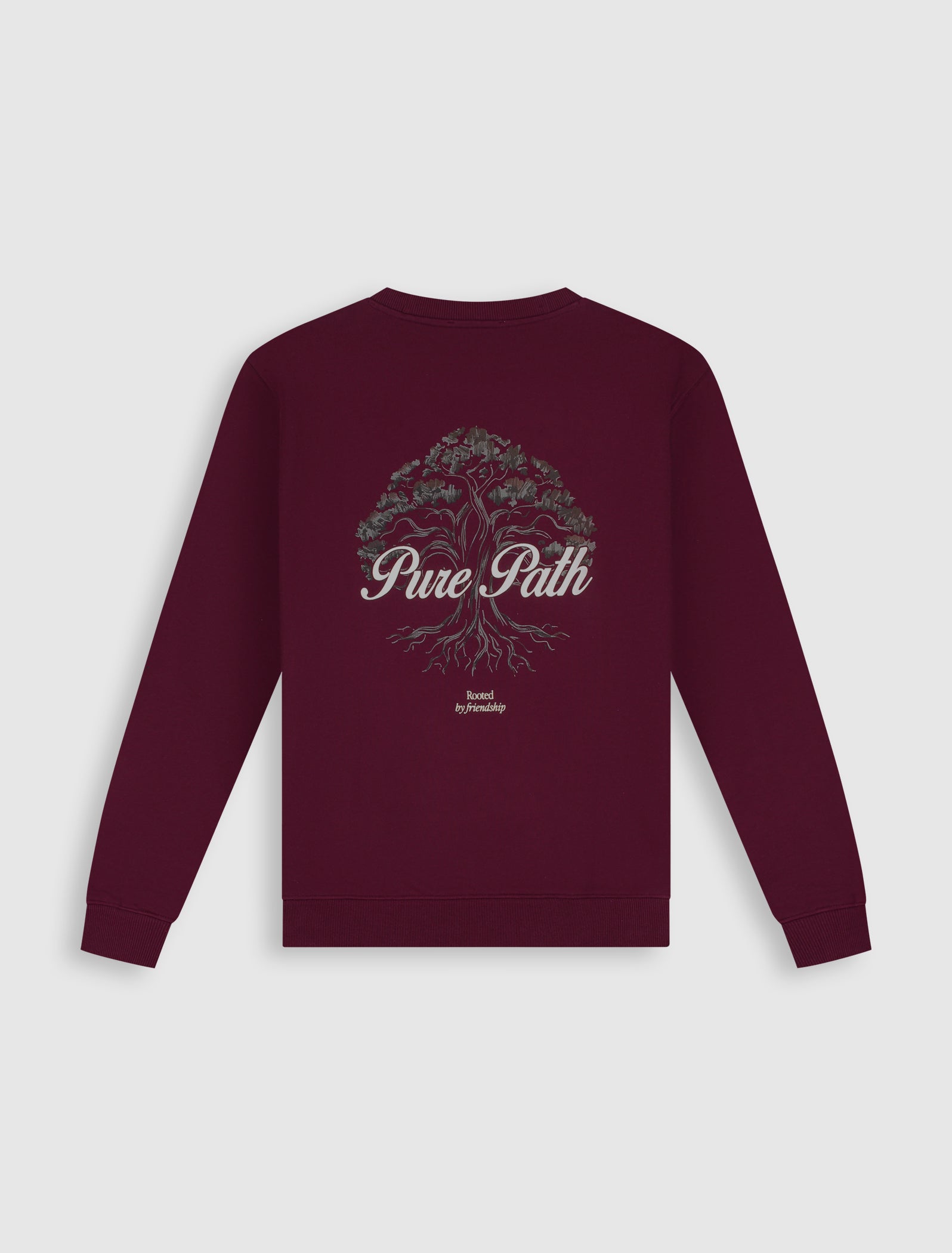 Pure Path Rooted Tree Sweater- Wine Red