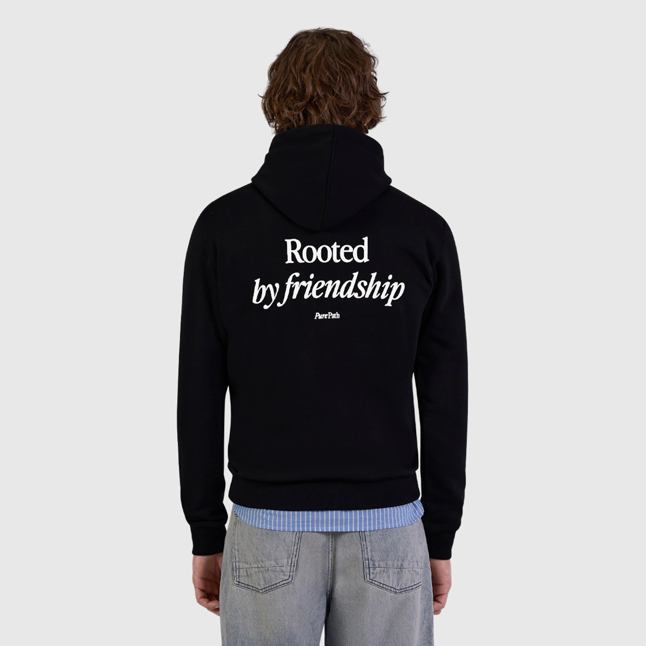 Pure Path Rooted by Friendship Hoodie- Ecru