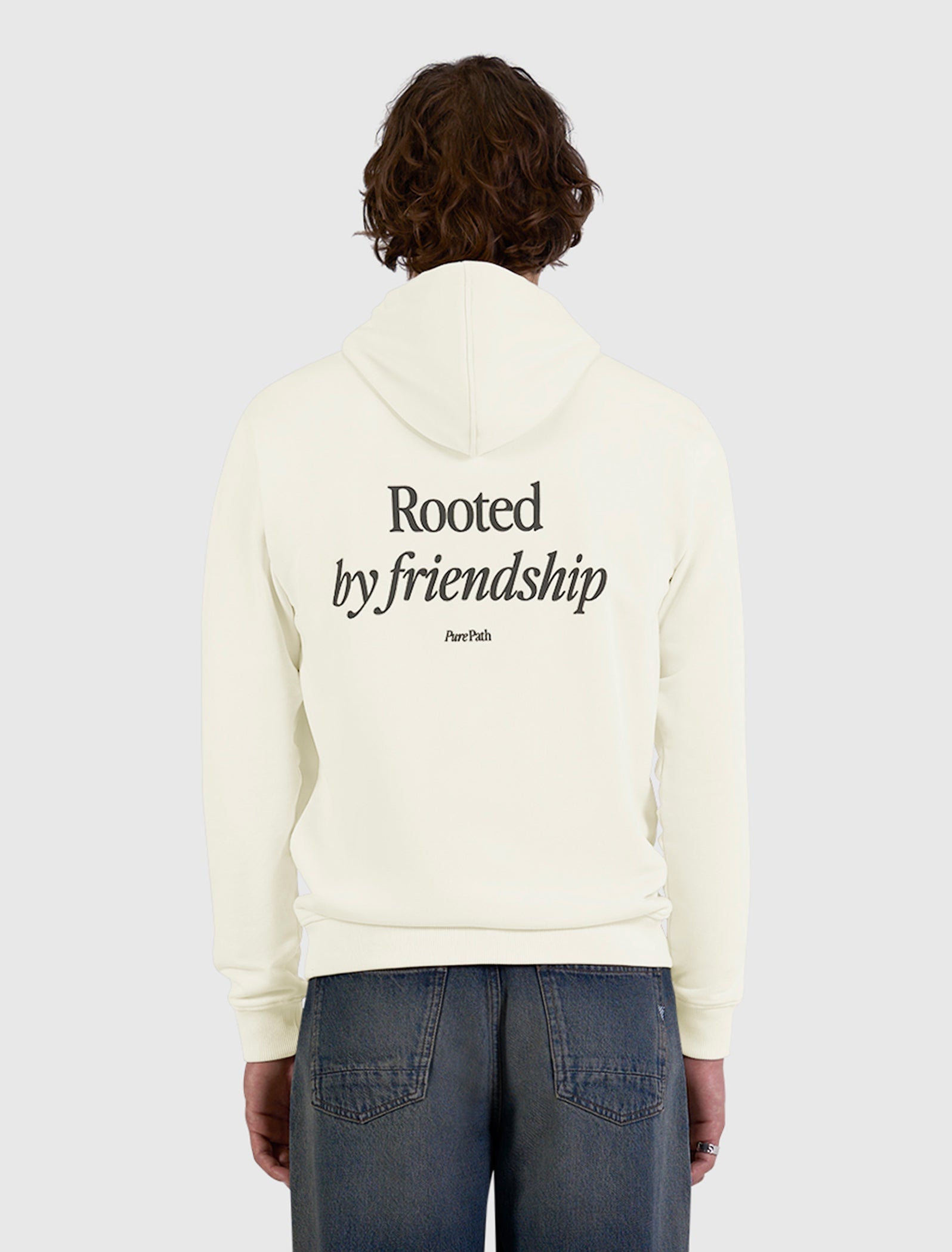 Pure Path Rooted by Friendship Hoodie- Dark Brown