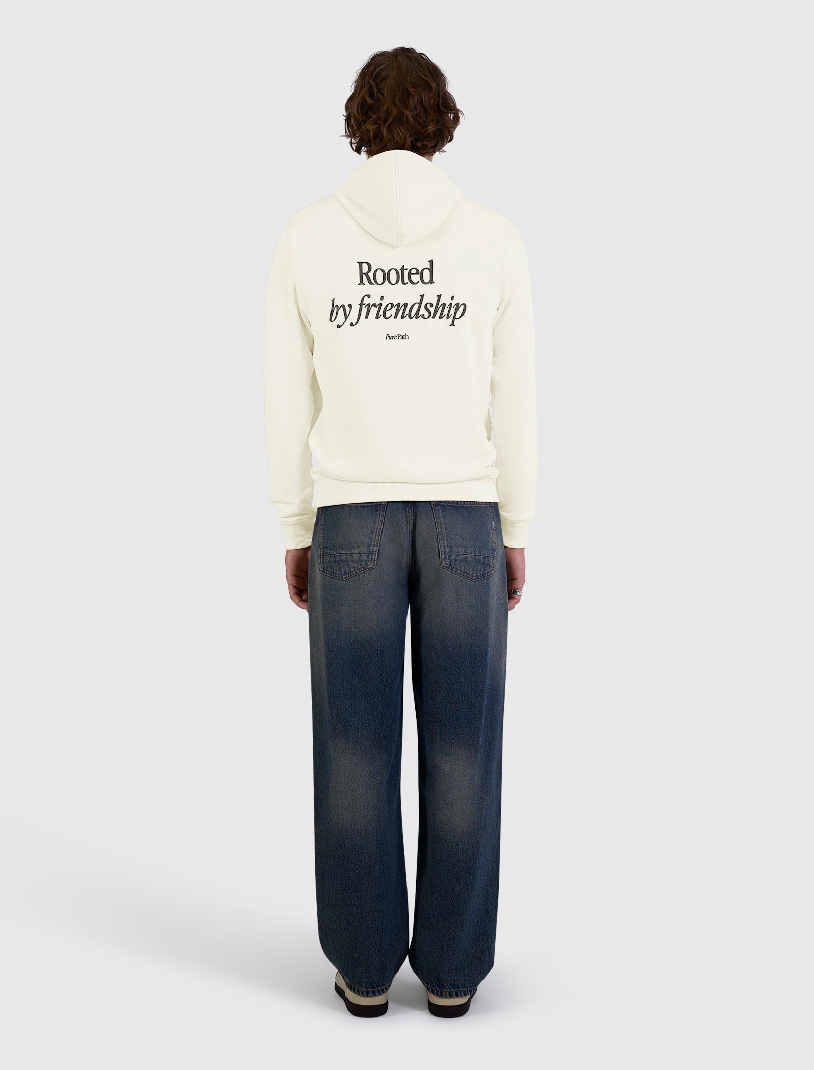 Pure Path Rooted by Friendship Hoodie- Dark Brown