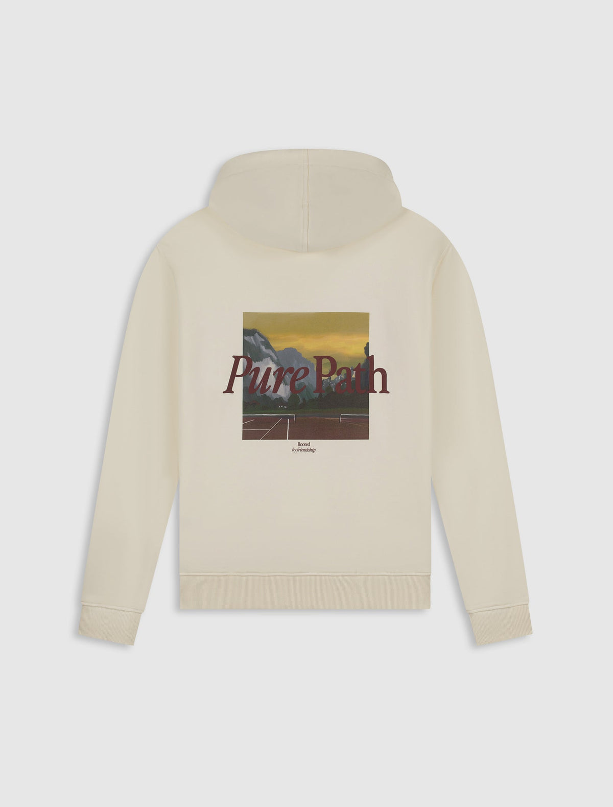 Pure Path Landscape View Hoodie- Ecru