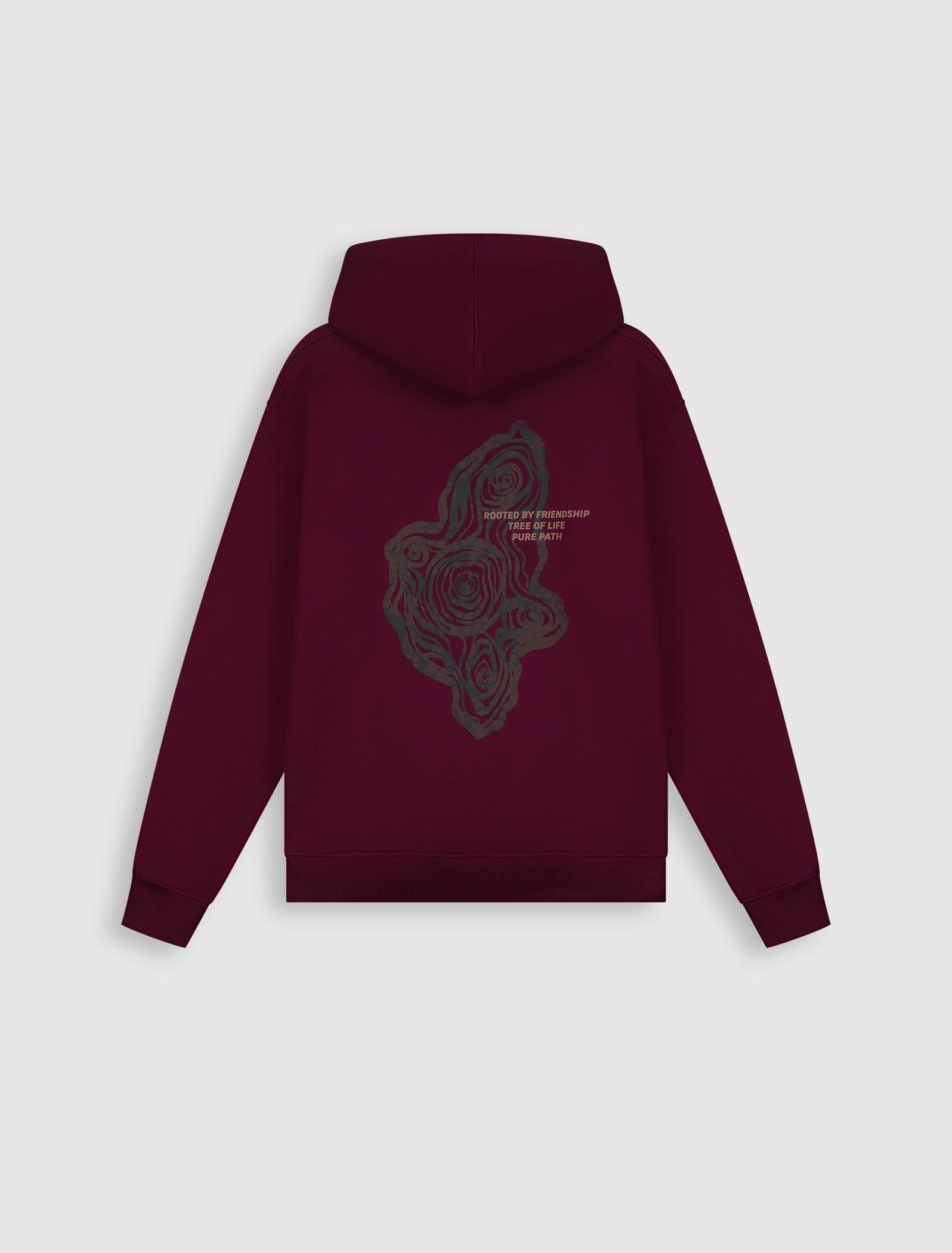 Pure Path Tree Trunk Hoodie- Wine Red