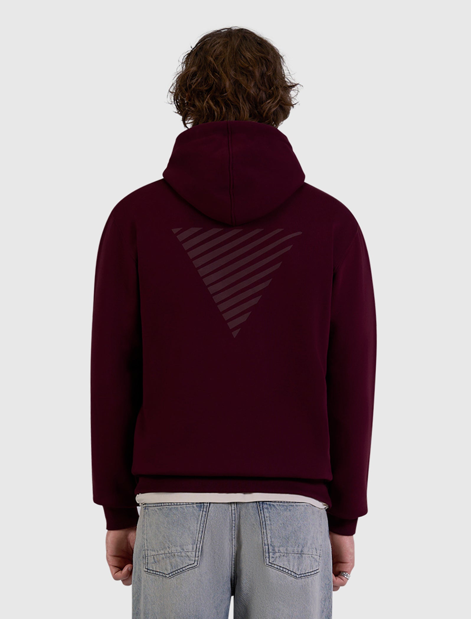 Pure Path Essential Logo Hoodie- Wine Red