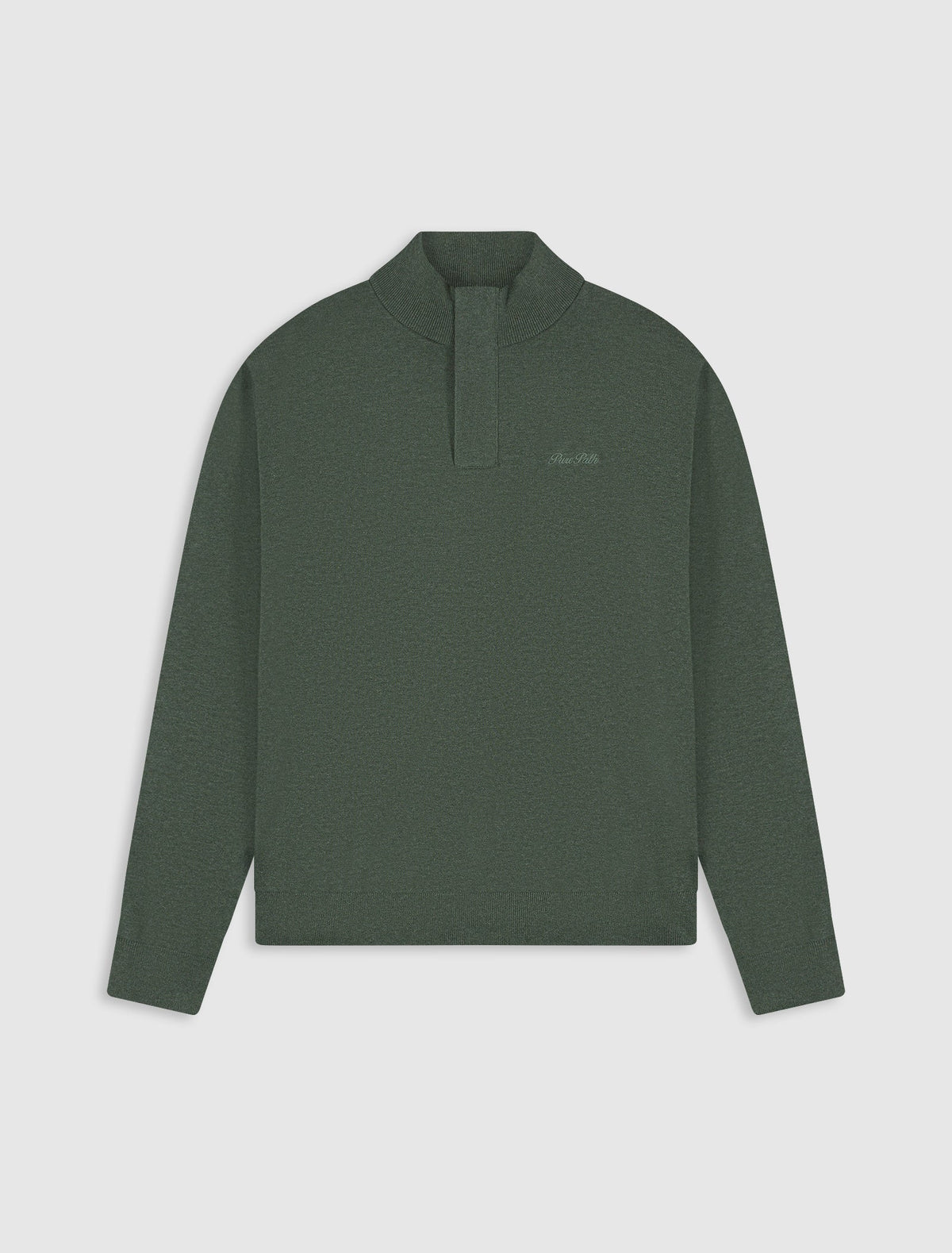 Pure Path Half-Zip Flat Knit Polo - Dark Green