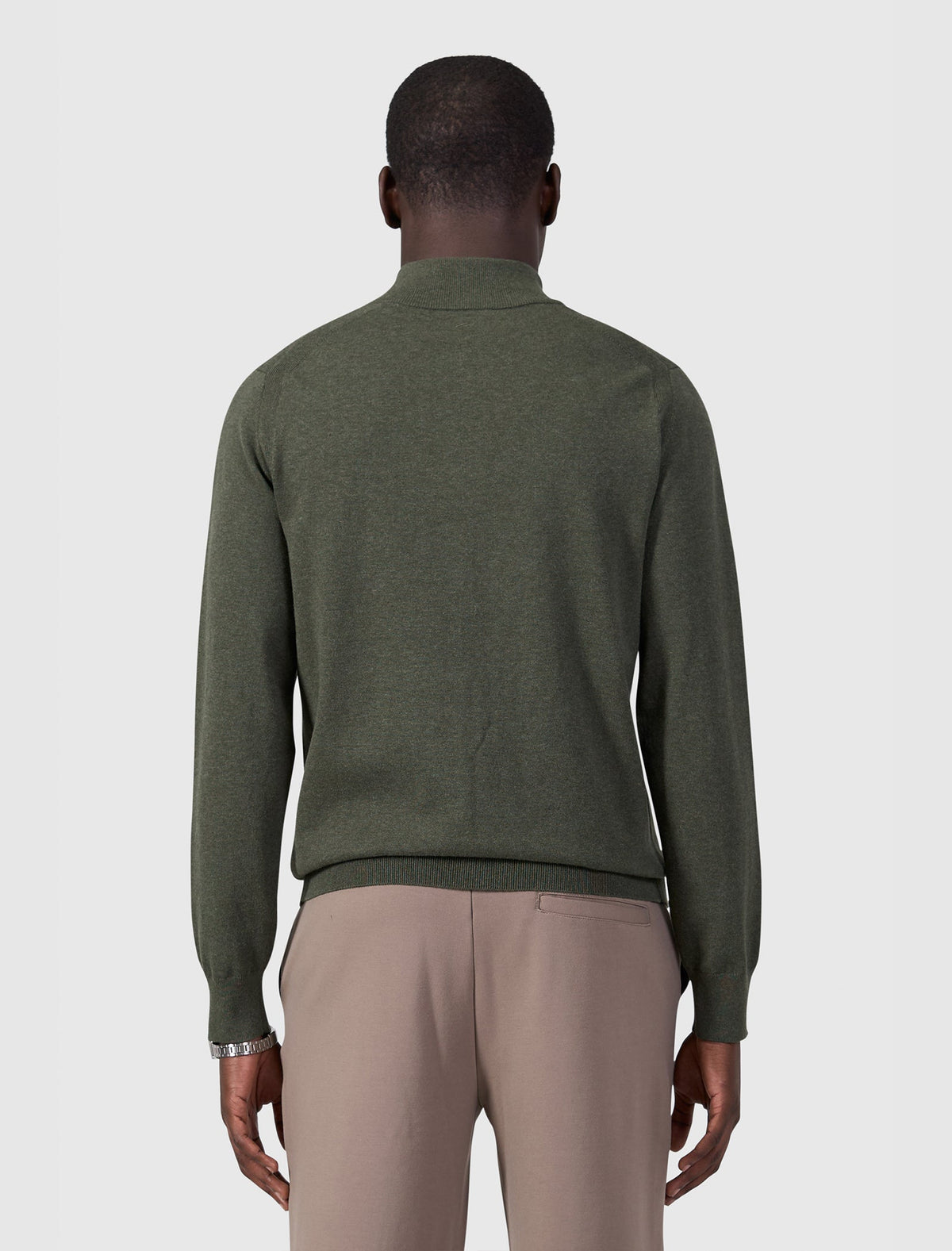 Pure Path Half-Zip Flat Knit Polo - Dark Green