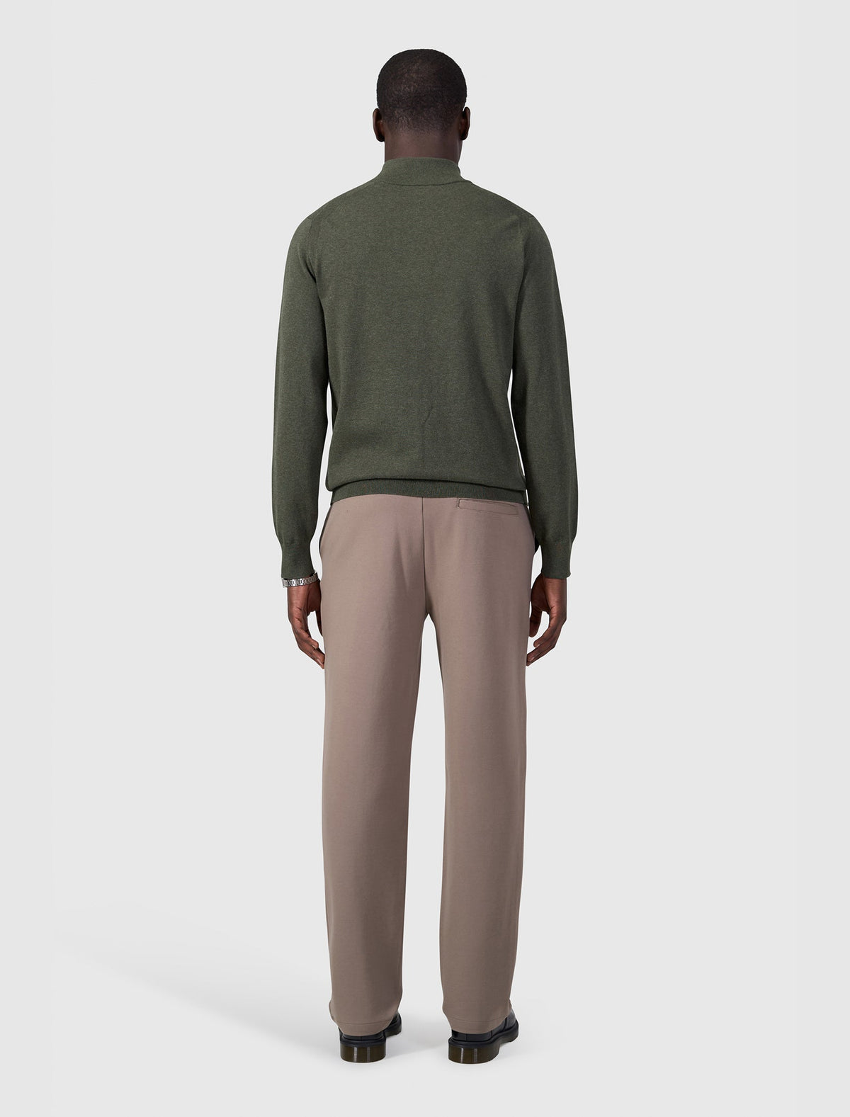 Pure Path Half-Zip Flat Knit Polo - Dark Green