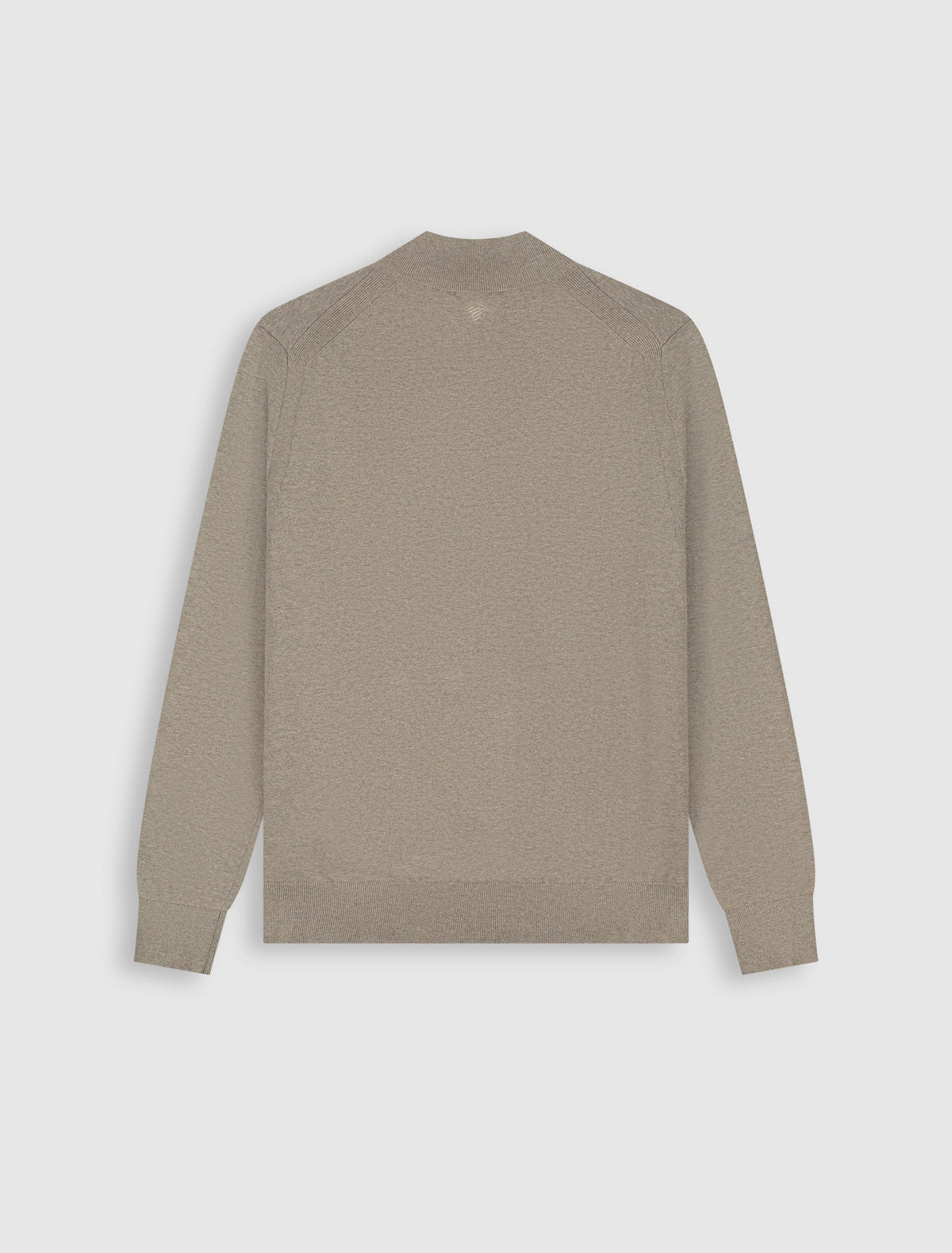 Pure Path Half-Zip Flat Knit Polo - Taupe Melange