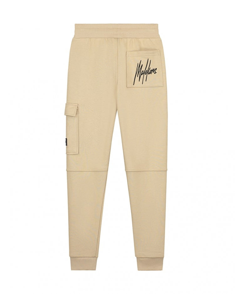 Malelions Junior Cargo Sweatpants- Light Brown