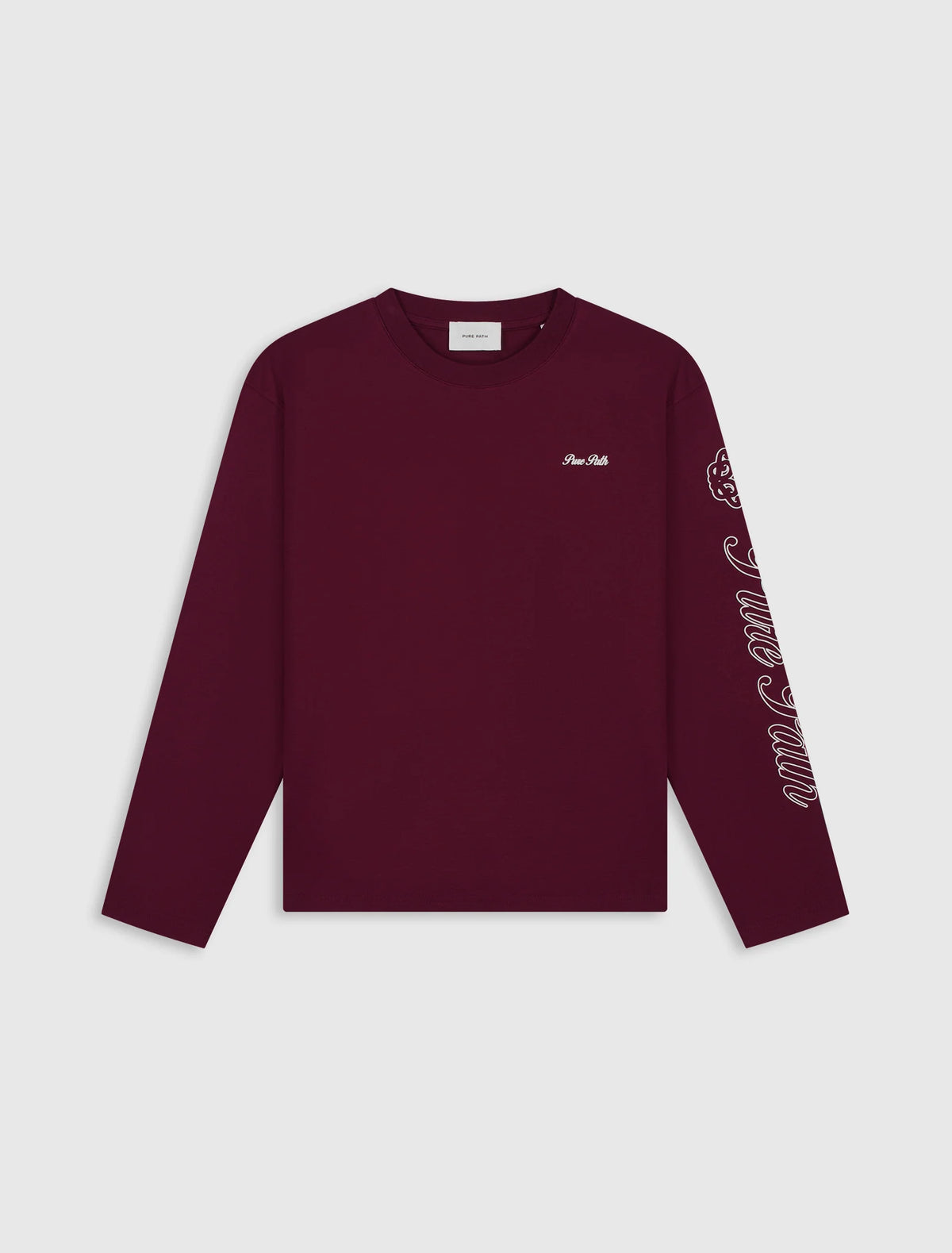 Pure Path Essence Of Life Longsleeve T-shirt- Wine Red