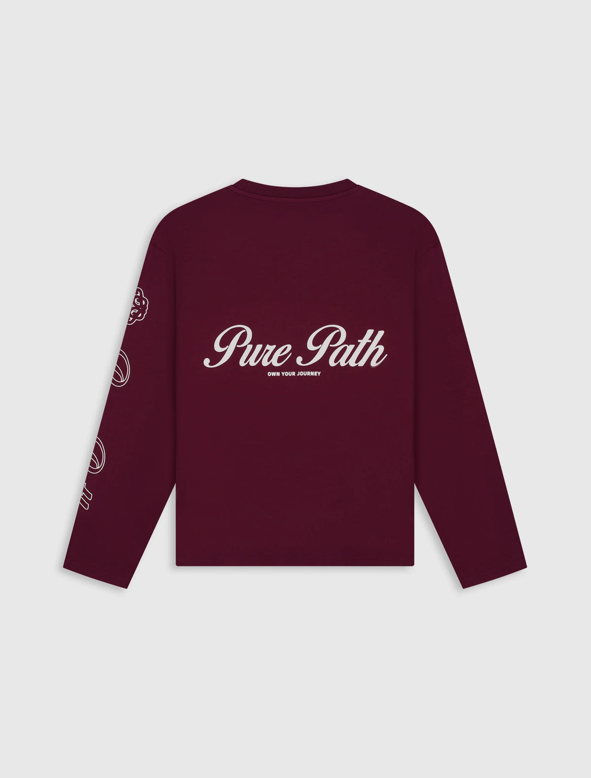 Pure Path Essence Of Life Longsleeve T-shirt- Wine Red