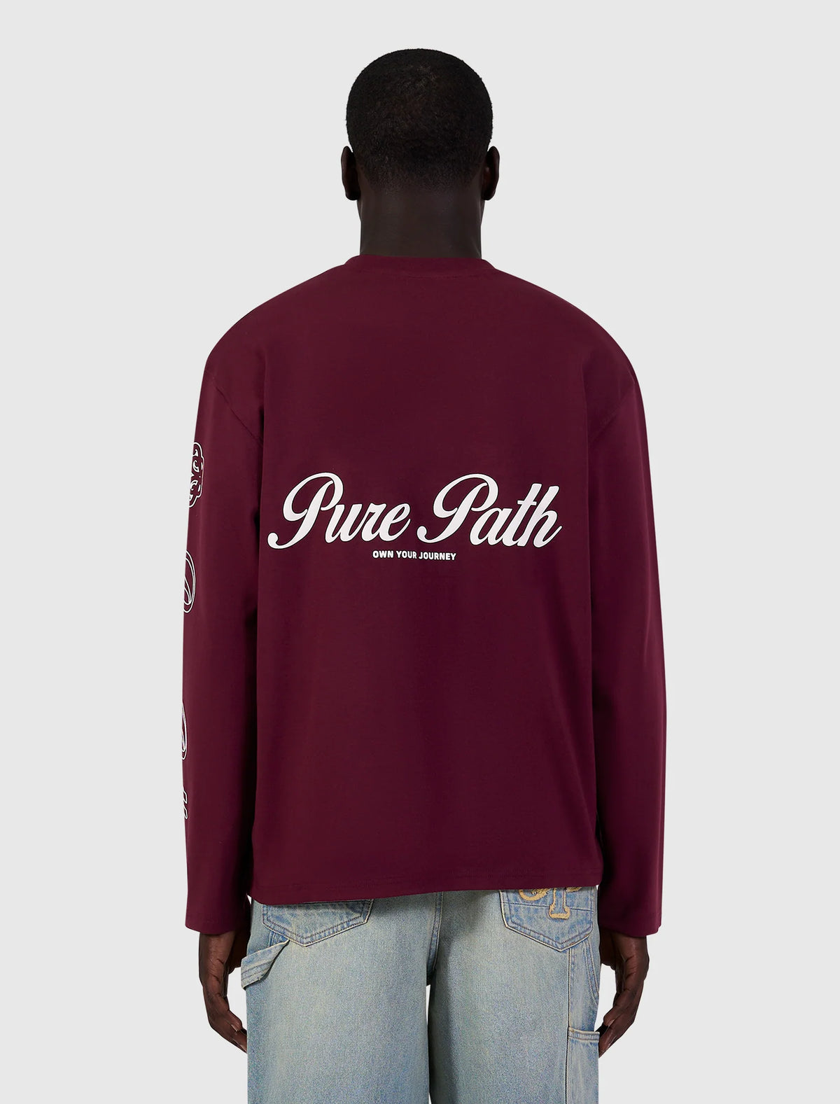 Pure Path Essence Of Life Longsleeve T-shirt- Wine Red